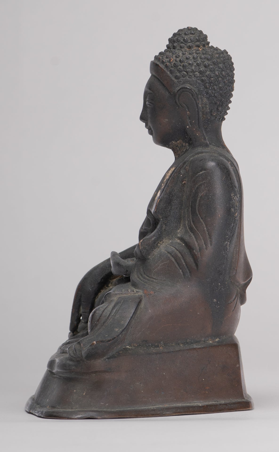 Statue de Bouddha-Antique Style birman Bois Mandalay Enlightenment Bouddha Statue-54cm/22 "