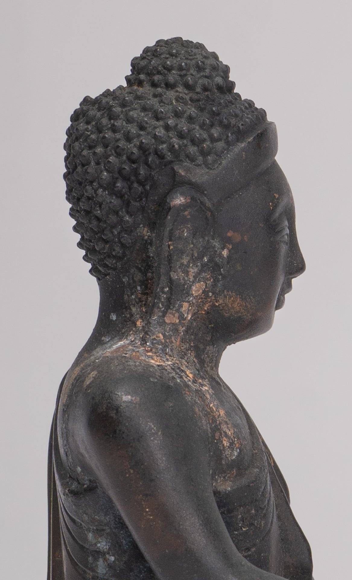 Statue de Bouddha-Antique Style birman Bois Mandalay Enlightenment Bouddha Statue-54cm/22 "