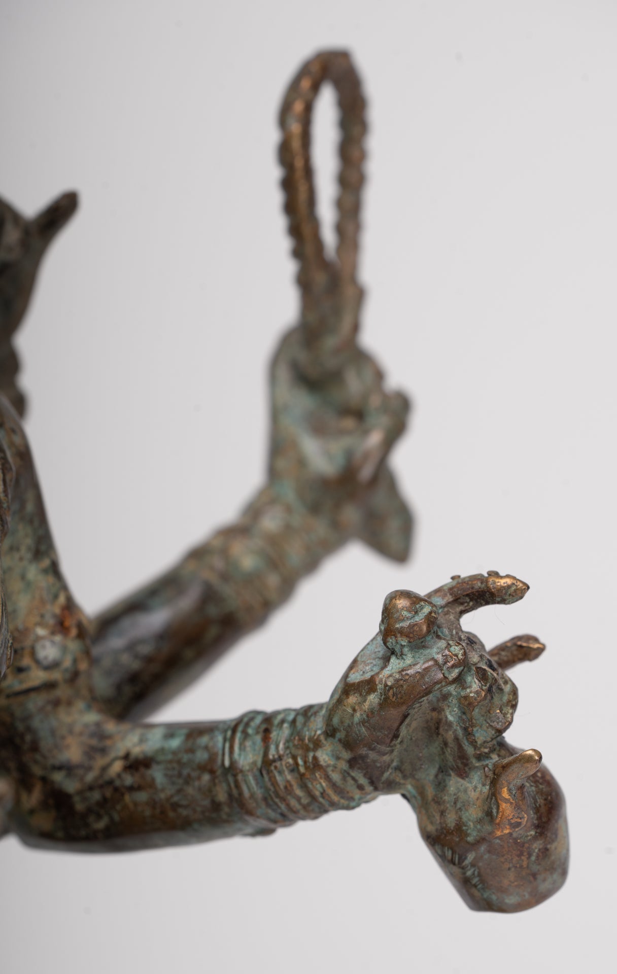 Trimurti Statue - Antique Indonesian Style Trimurti Shiva Brahma Vishnu Statue - 32.5cm/13"