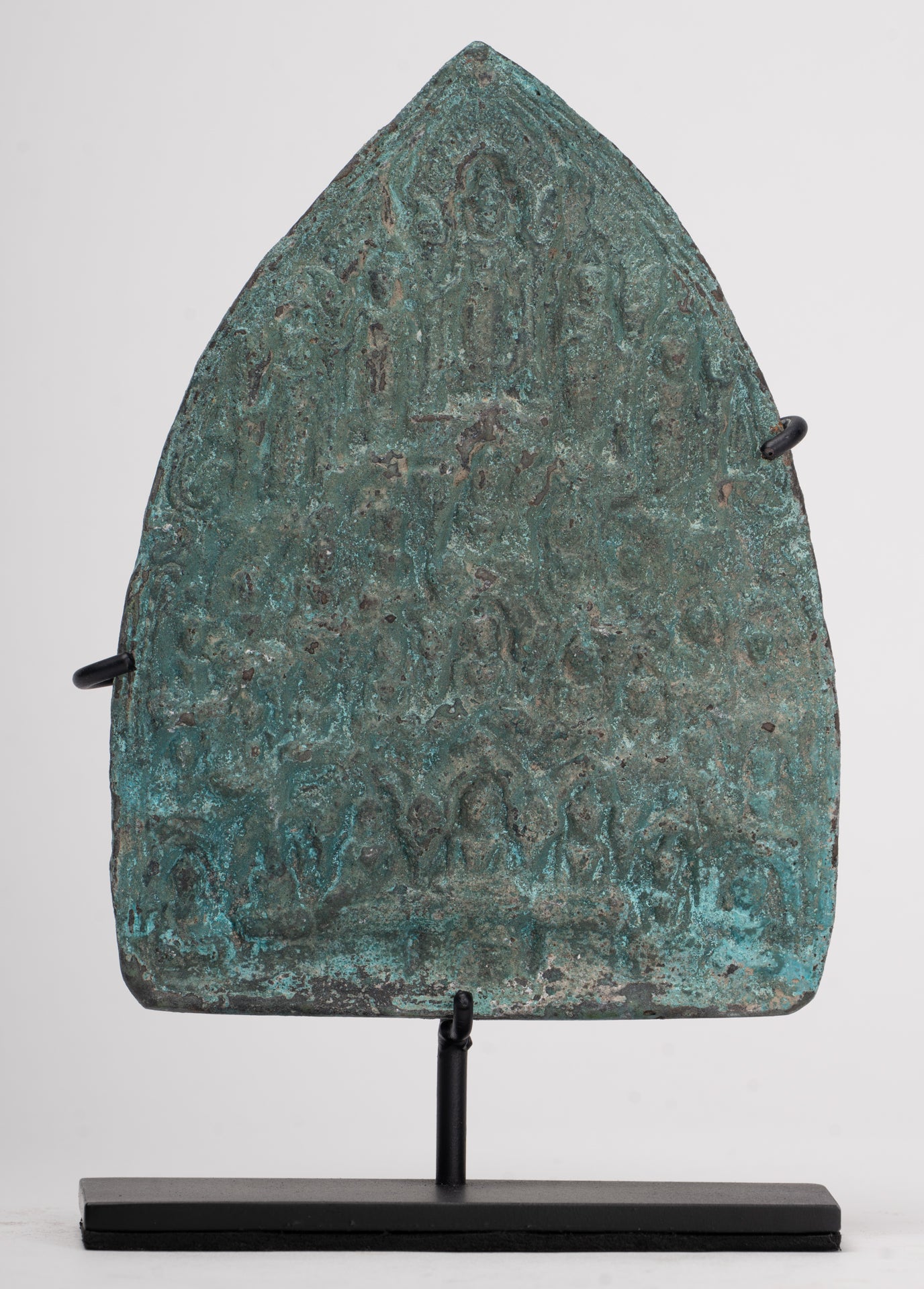 Votive Panel - Antique Khmer Style Bronze Enlightenment Buddha Votive Panel - 16cm/6"