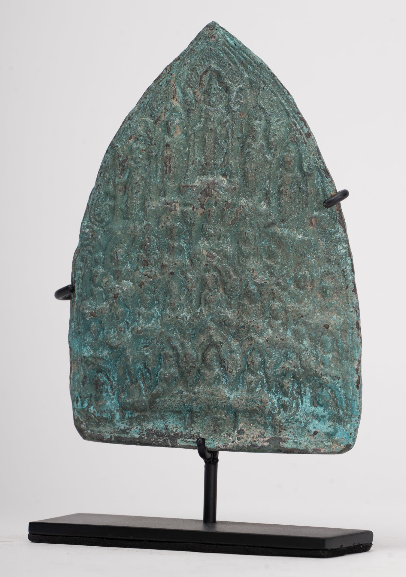 Votive Panel - Antique Khmer Style Bronze Enlightenment Buddha Votive Panel - 16cm/6"