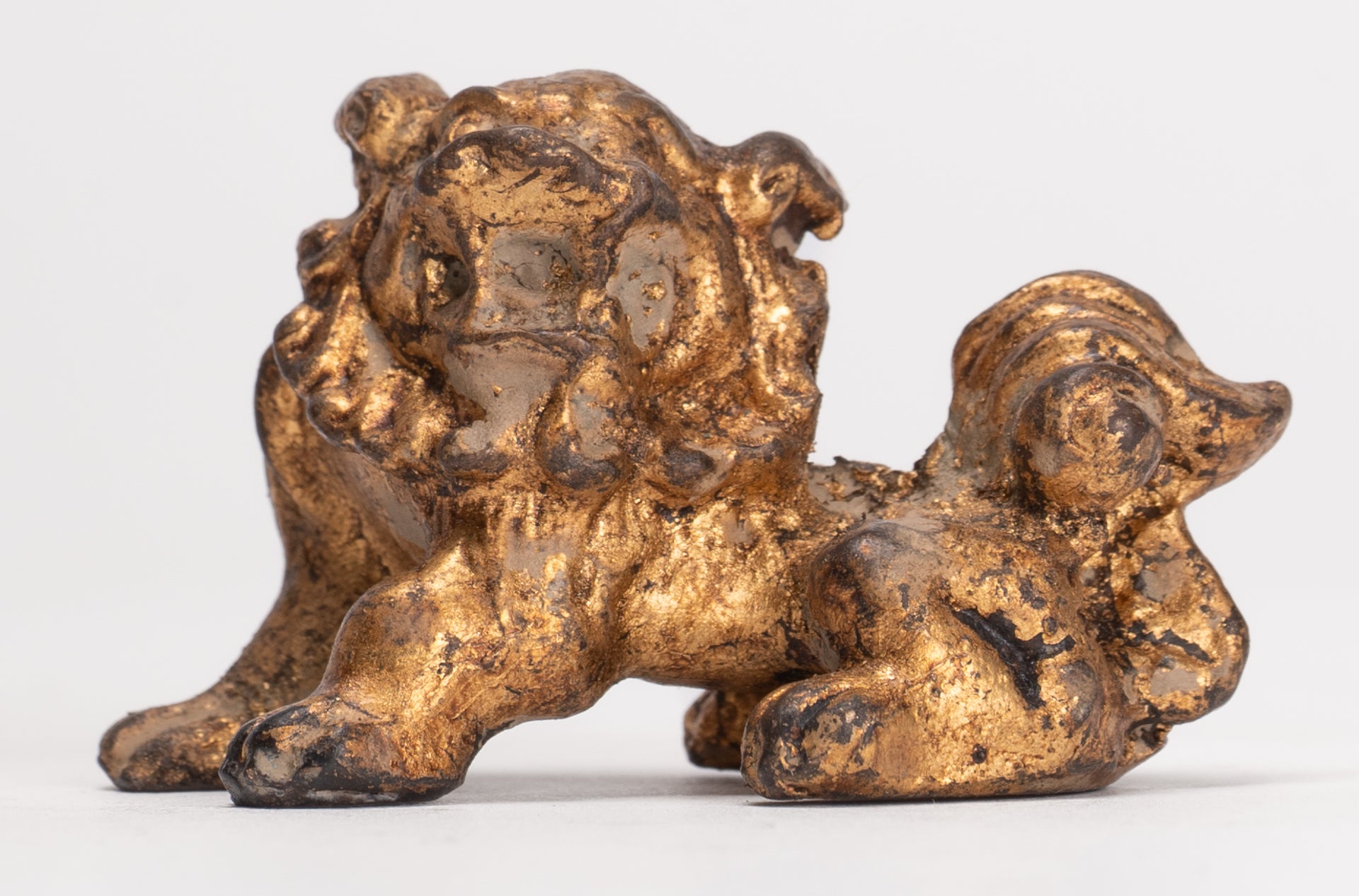 Antique Chinese Style Temple Guardian Lions Shishi Lions Foo Dogs Imperial Lions (Pair) - 3.5cm/1"