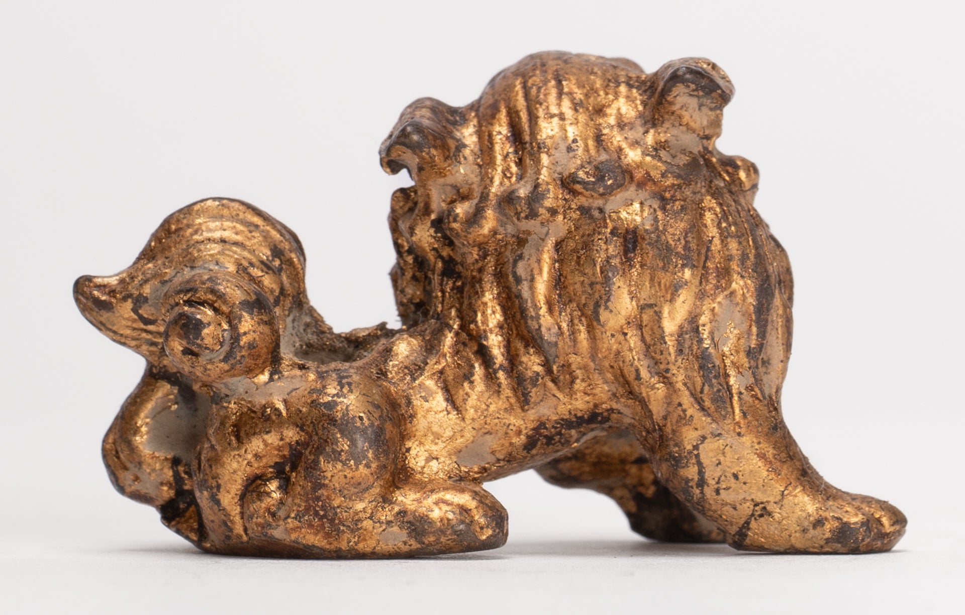 Antique Chinese Style Temple Guardian Lions Shishi Lions Foo Dogs Imperial Lions (Pair) - 3.5cm/1"