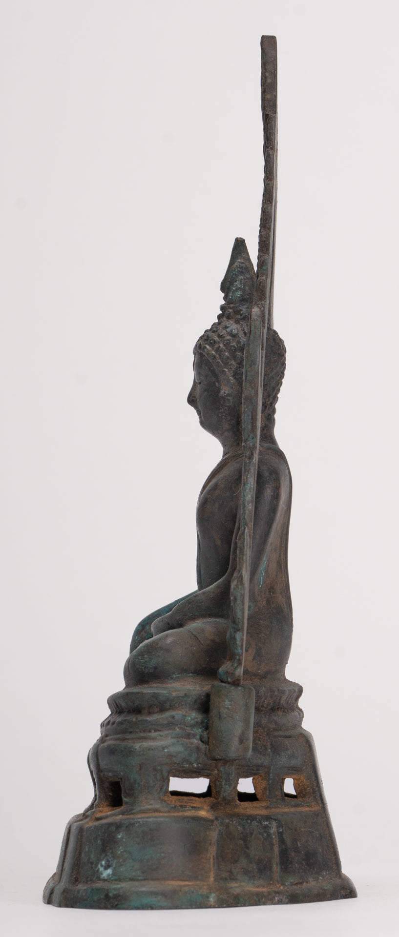 Buddha Statue - Antique Thai Style Bronze Phitsanulok Chinnarat Buddha Statue - 20cm/8"