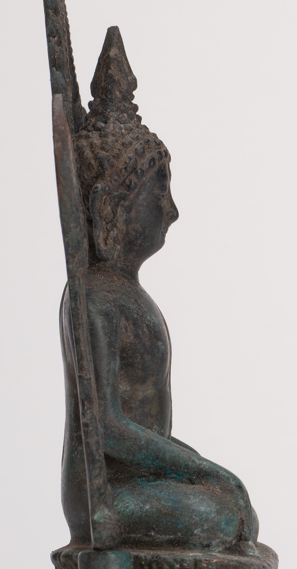Buddha Statue - Antique Thai Style Bronze Phitsanulok Chinnarat Buddha Statue - 20cm/8"