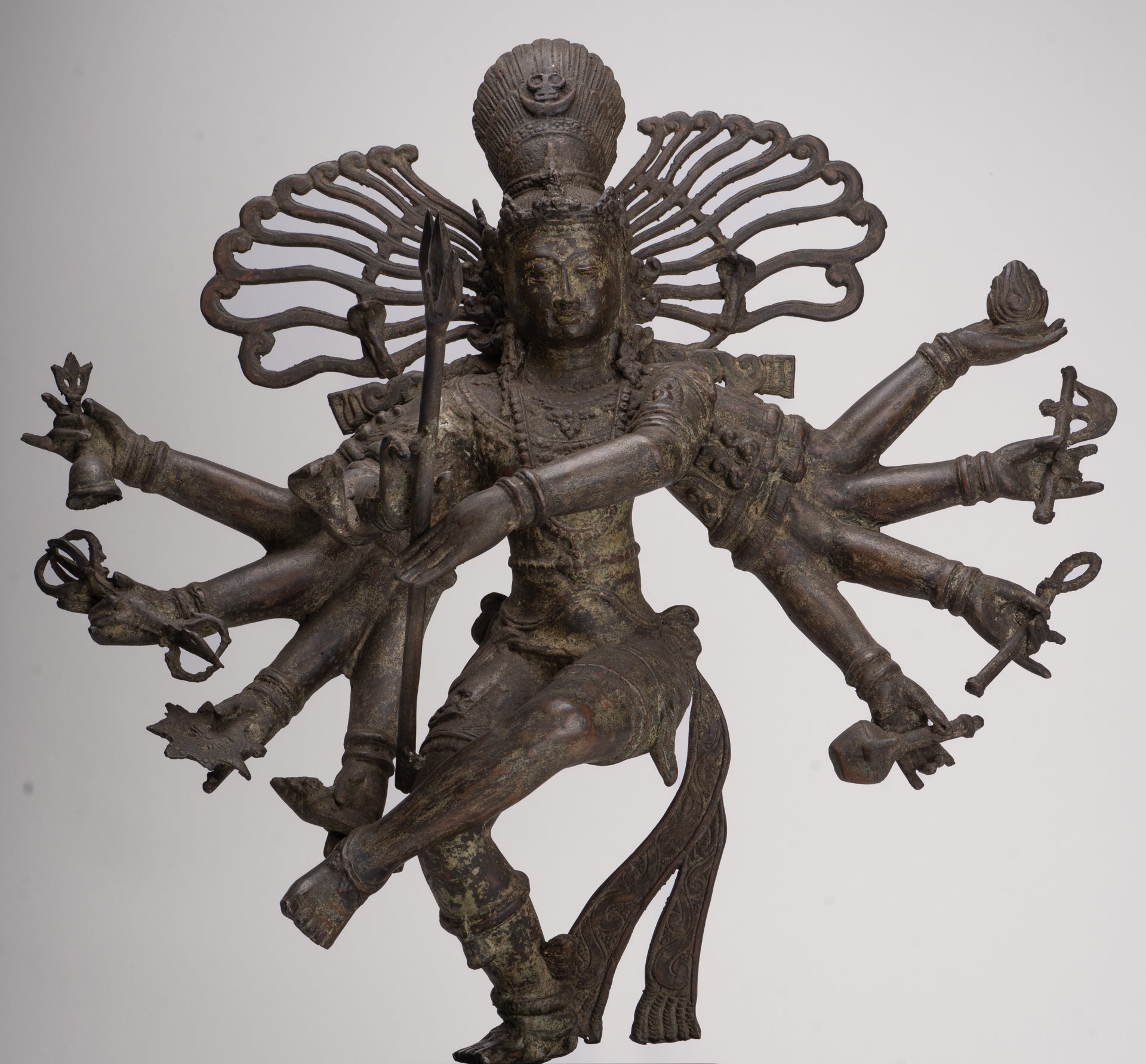 Antique Javanese Style Bronze Dancing Shiva statue as Lord Nataraja - 64cm(26") Tall