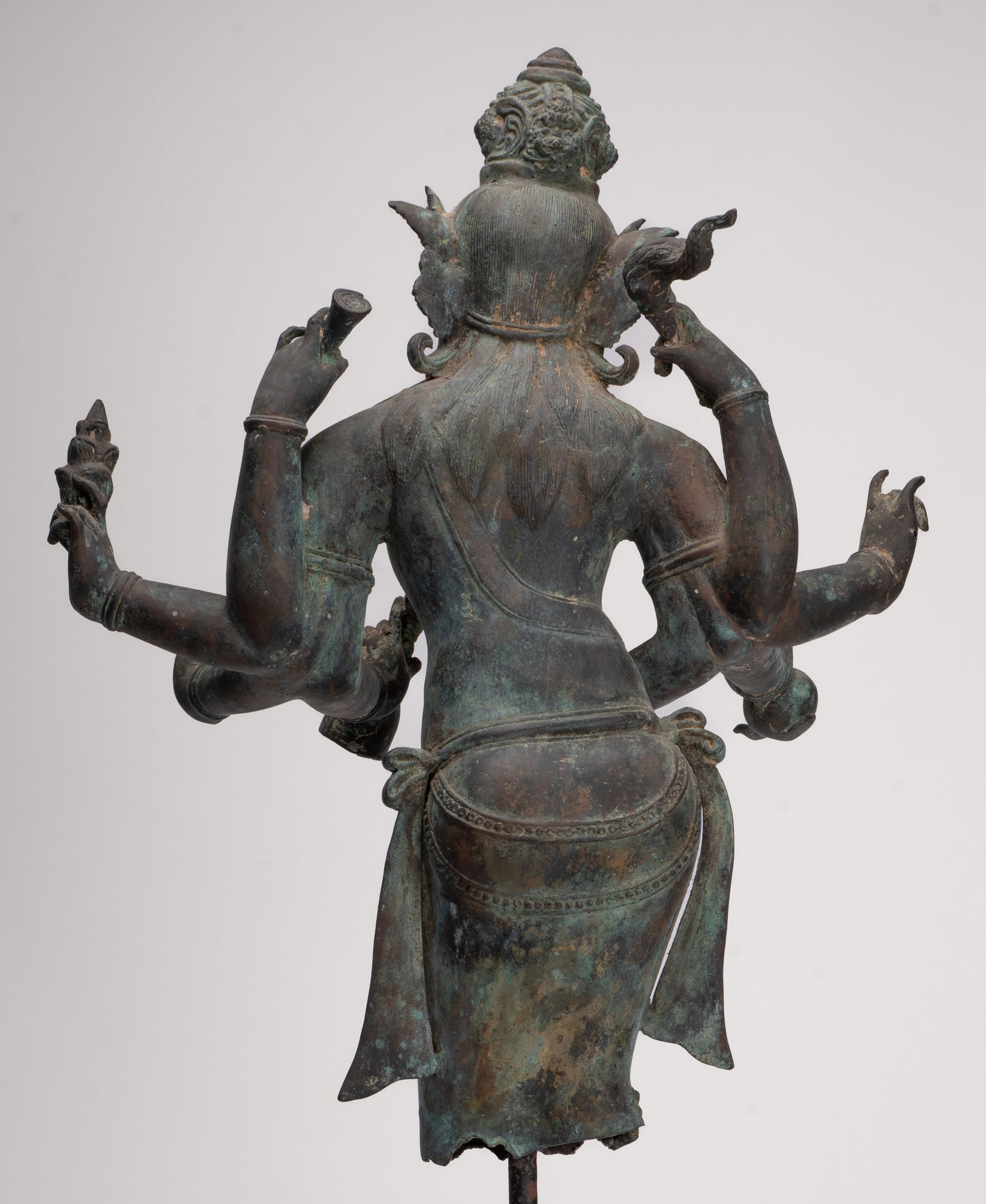 Parvati Statue - Antique Indonesian Style Bronze Javanese Parvati Torso - 72cm/29"
