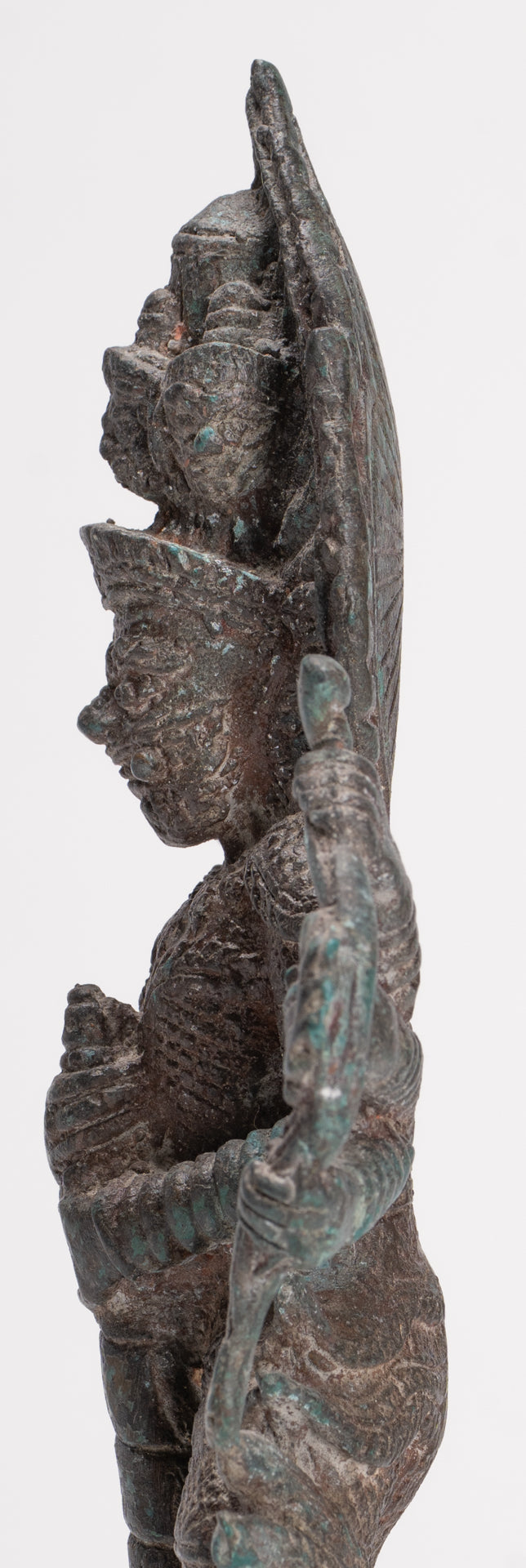 Temple Guardian - Antique Thai Style Bronze Thao Wessuwan / Vessavaṇa Statue - 22cm/9"