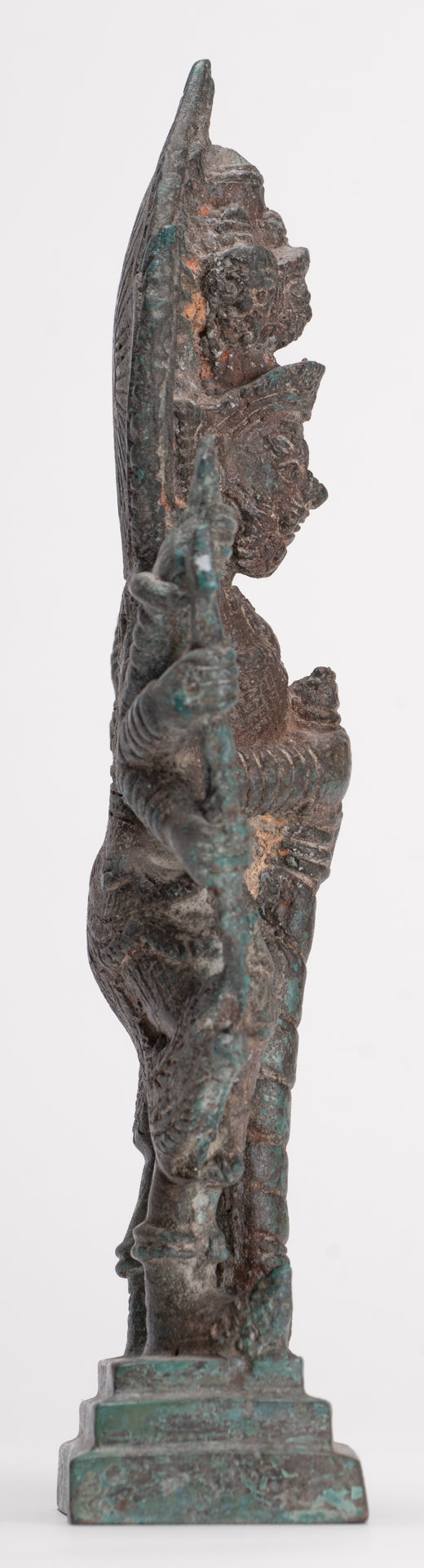 Temple Guardian - Antique Thai Style Bronze Thao Wessuwan / Vessavaṇa Statue - 22cm/9"