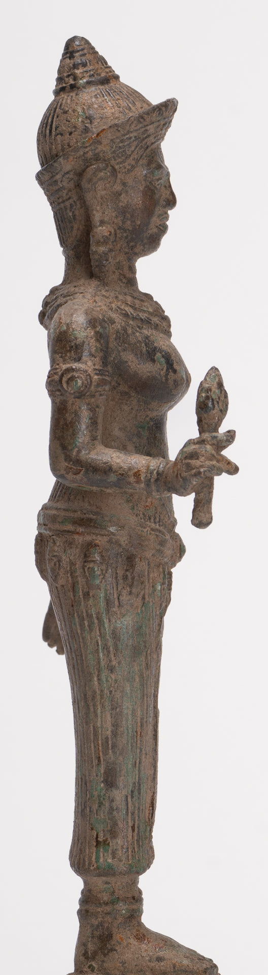 Antique Khmer Style Koh Ker Stone Lakshmi or Uma Statue - 25cm/10"