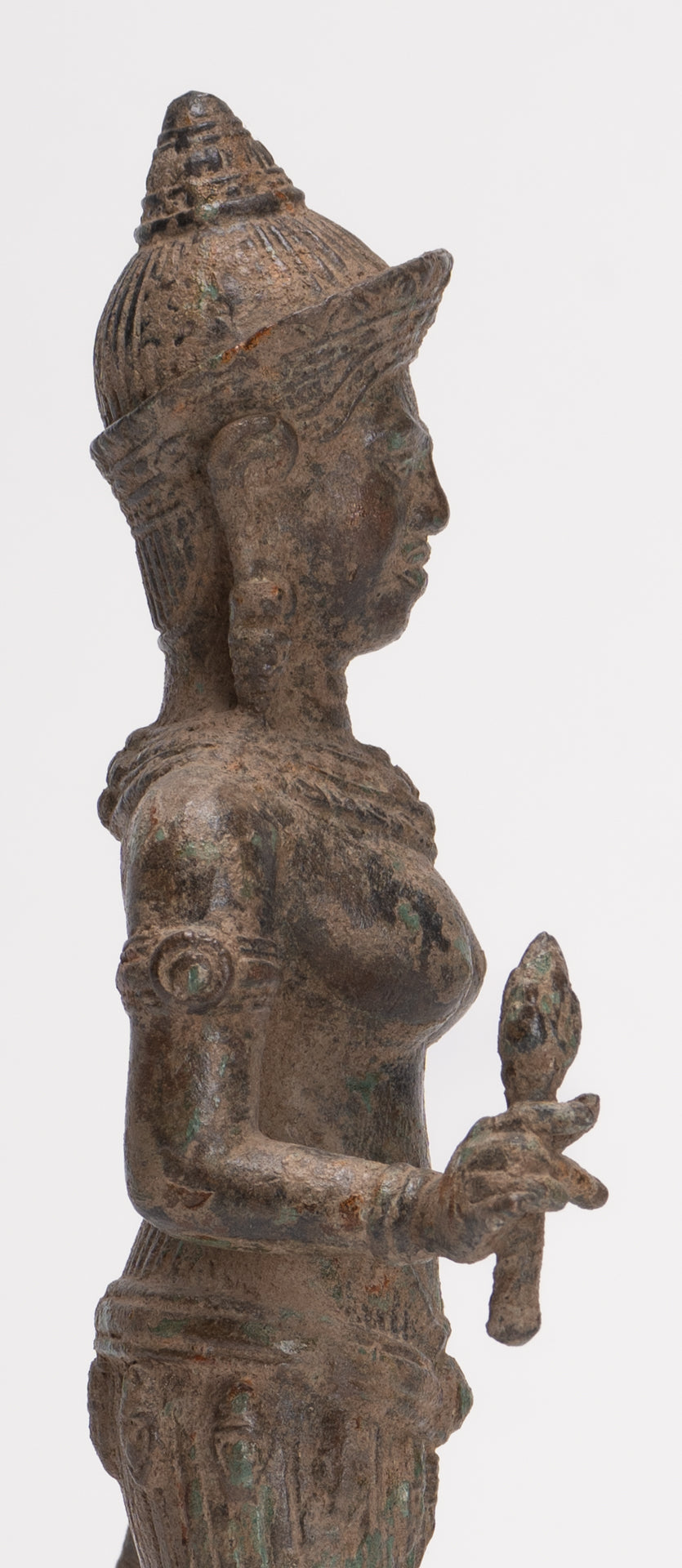 Antique Khmer Style Koh Ker Stone Lakshmi or Uma Statue - 25cm/10"