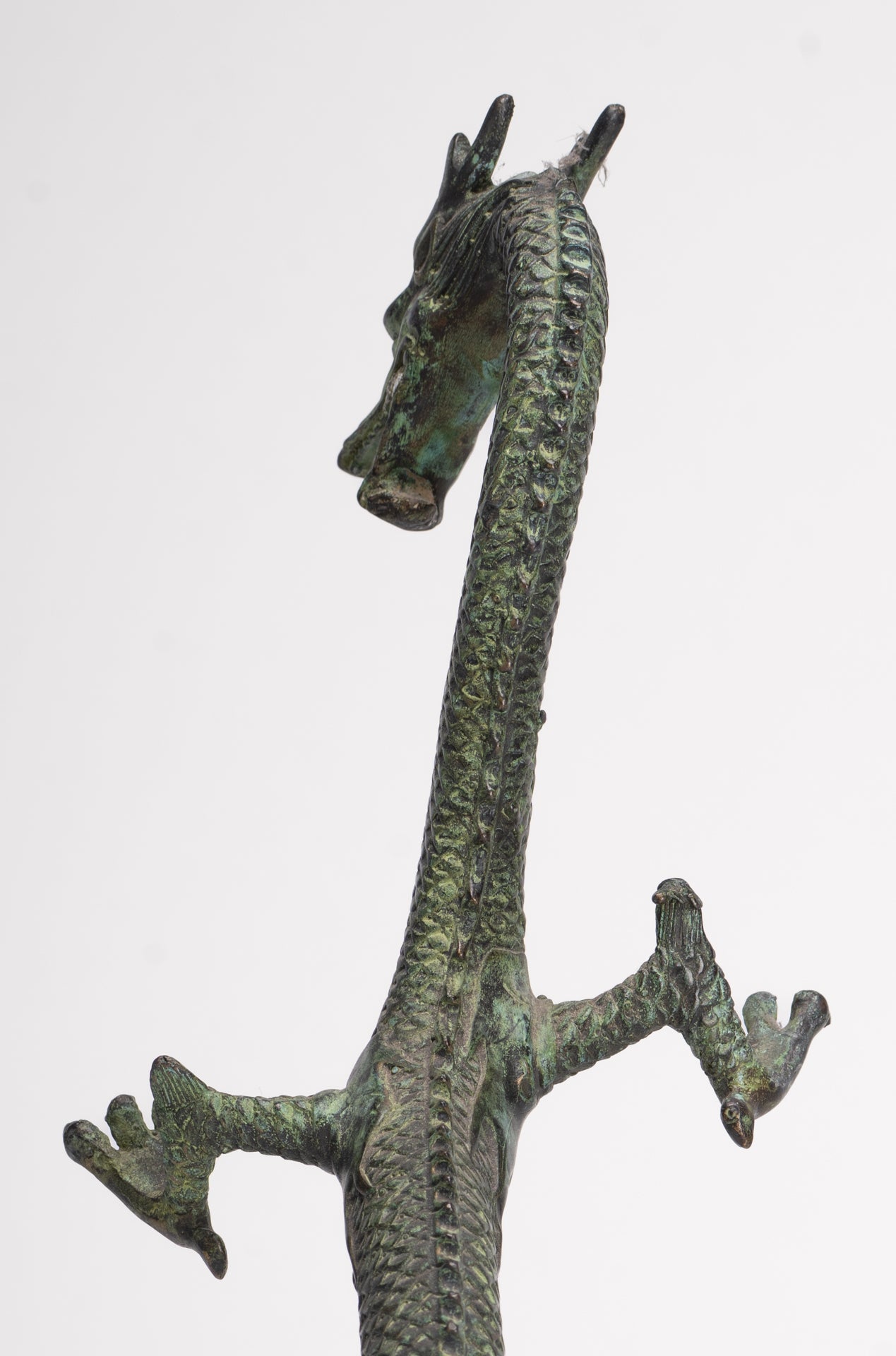 Antique Chinese Style Bronze Dragon Statue - 40cm/16"