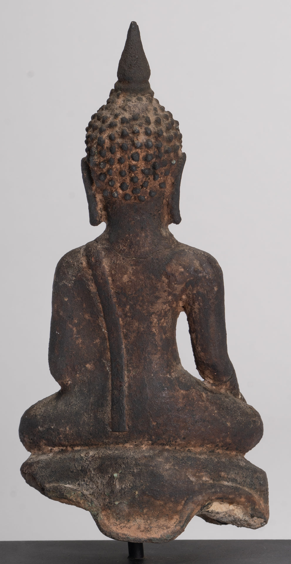 Antique Ayutthaya Style Seated Enlightenment Buddha Statue - 20cm/8"