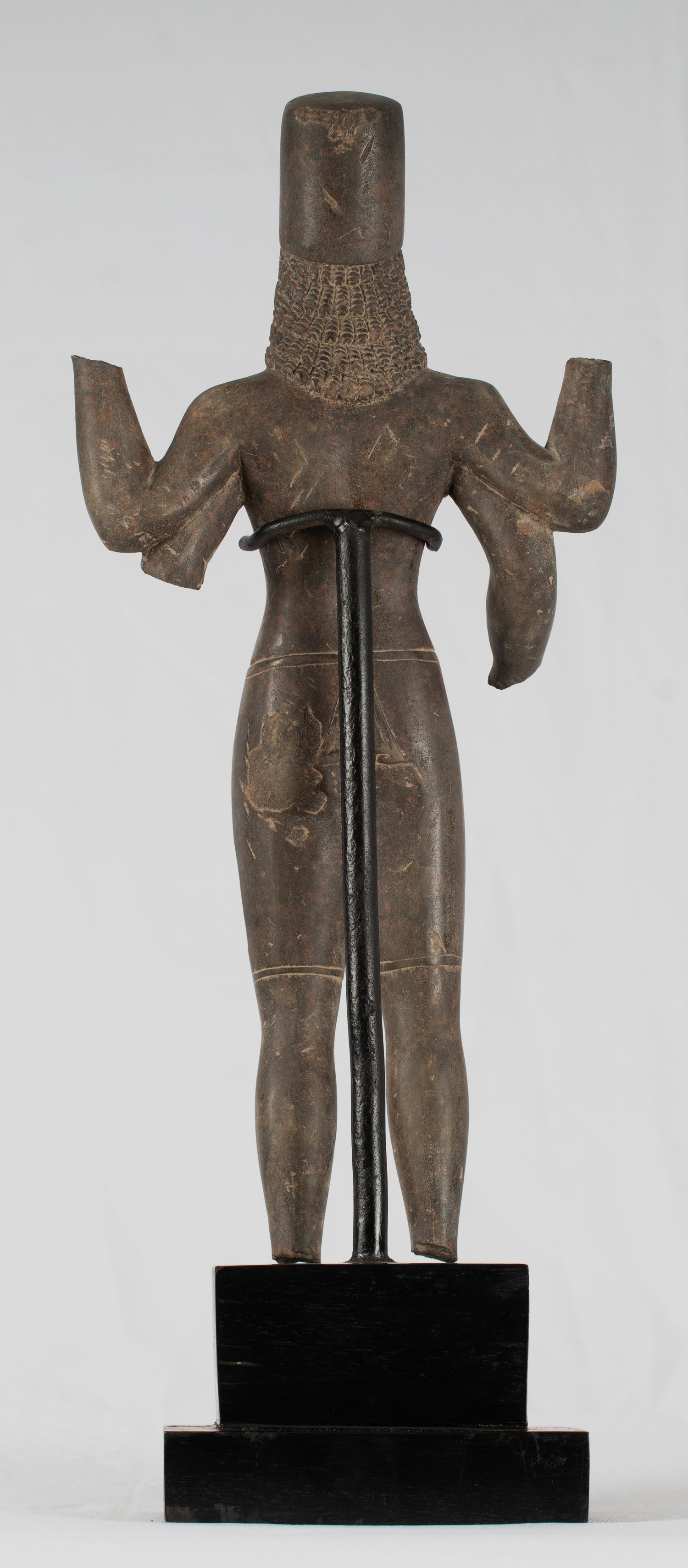 Statue Vishnu - Antique Phnom Da Style Khmer in piedi arenaria Vishnu Busto - 43cm/17 "