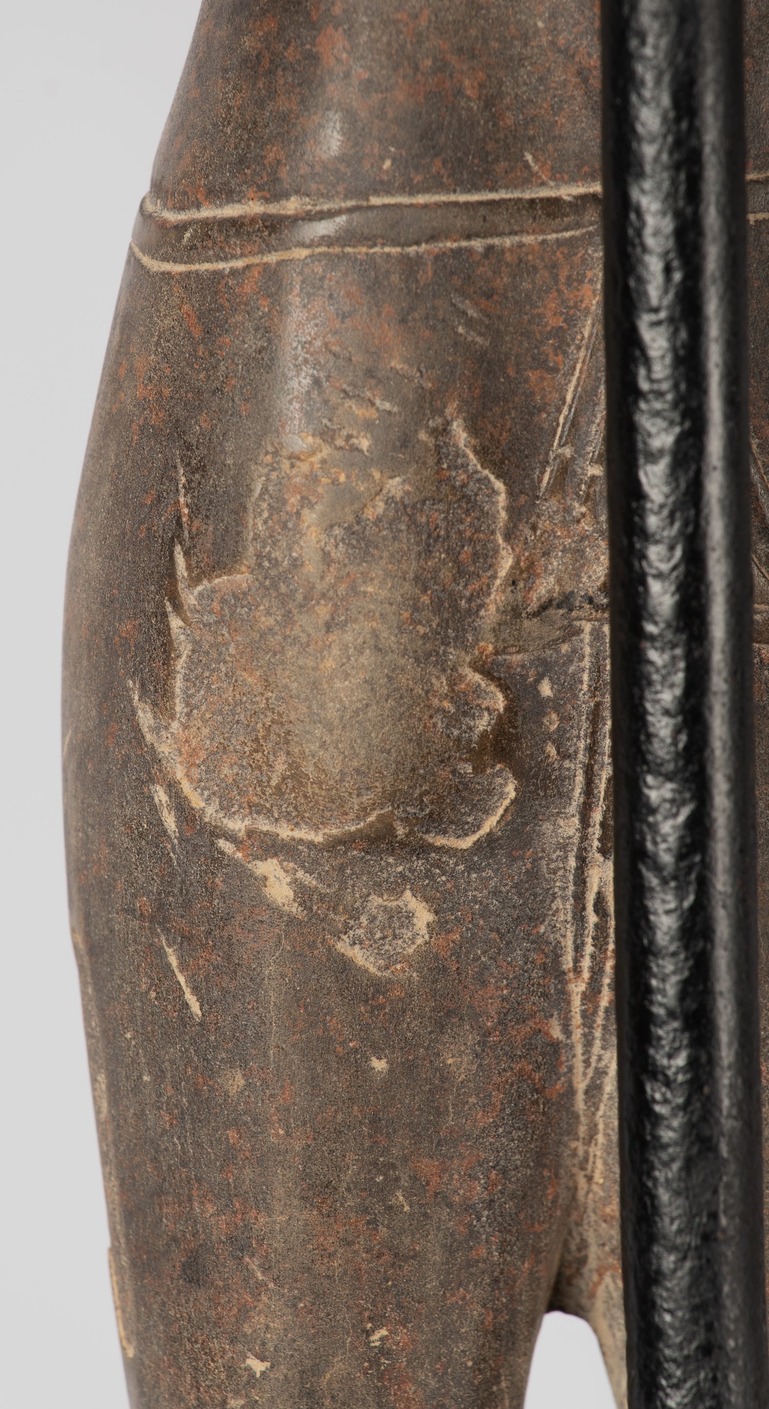 Statue Vishnu - Antique Phnom Da Style Khmer in piedi arenaria Vishnu Busto - 43cm/17 "