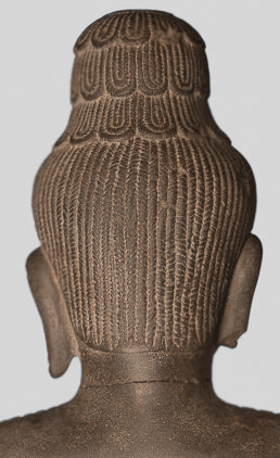 Statua della divinità - Antique Khmer Style Bantey Srei Stone Prajnaparamita Statua / Dea - 107cm / 43 "