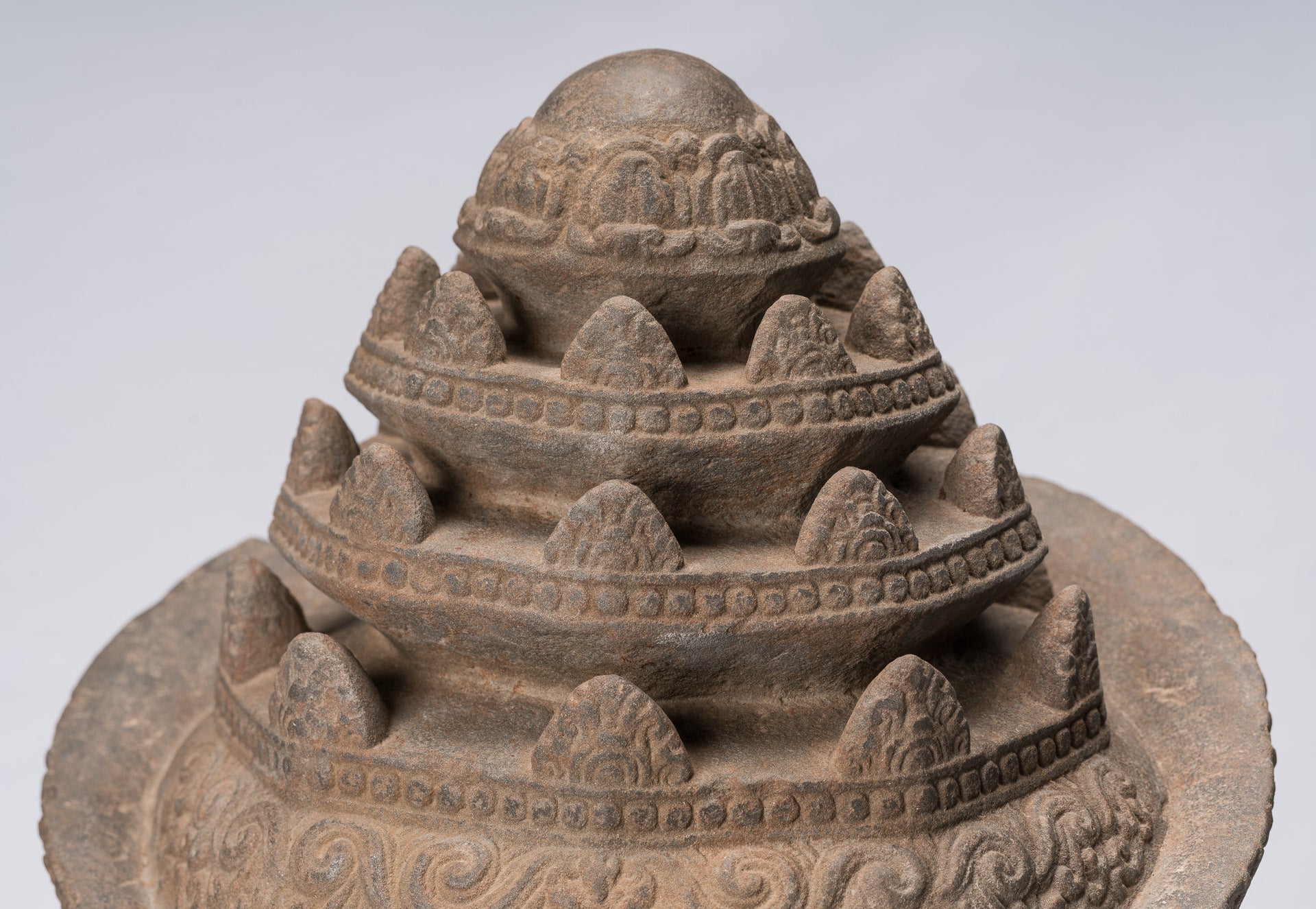 Antique JMER Style Stone Banteay Srei Hindu God Statue Hanuman - 56cm/22 "de alto