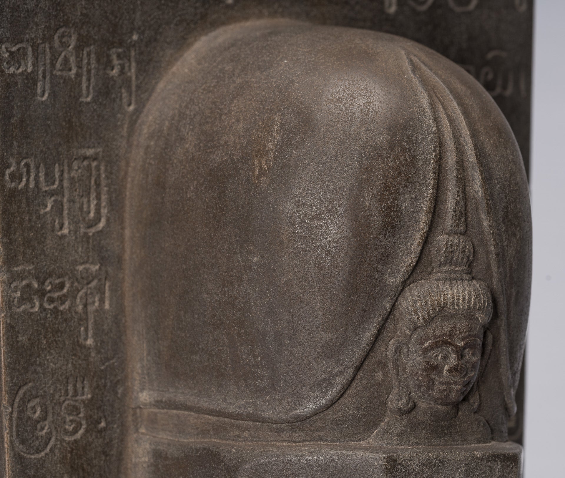 Stone Linga - Antique Khmer Style Sandstone Shiva Linga / Lingnum & Yoni - 53cm/21"