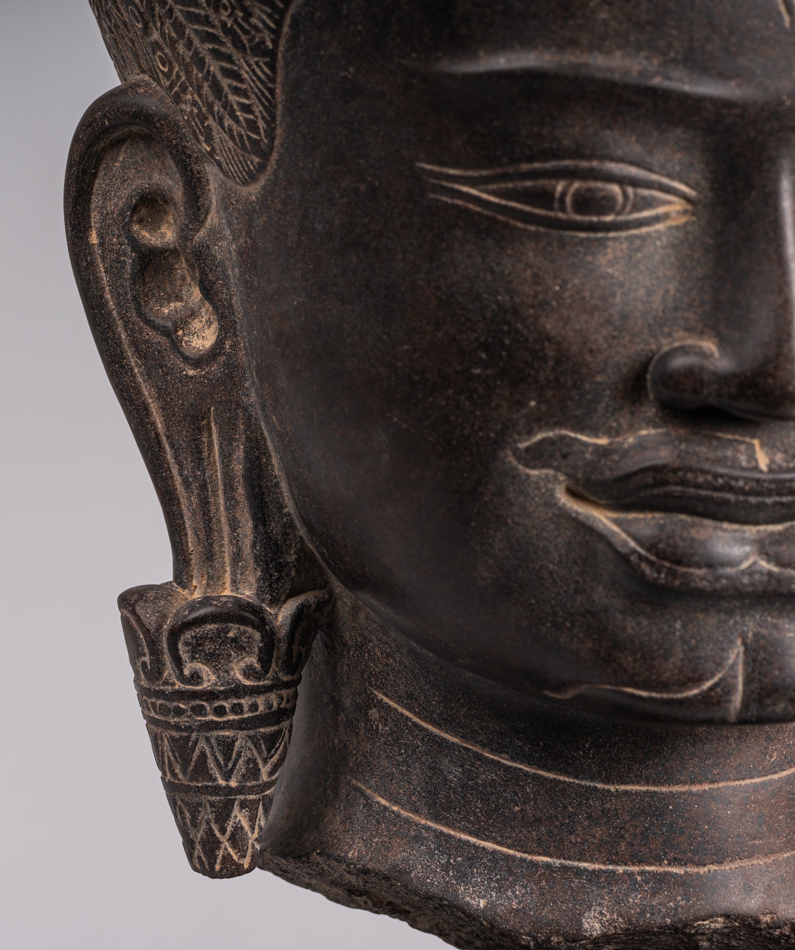 Statue Ardhanarishvara - Antique Baphuon Style Khmer Sandstone in piedi Shiva Parvati Statue - 57cm/23 "