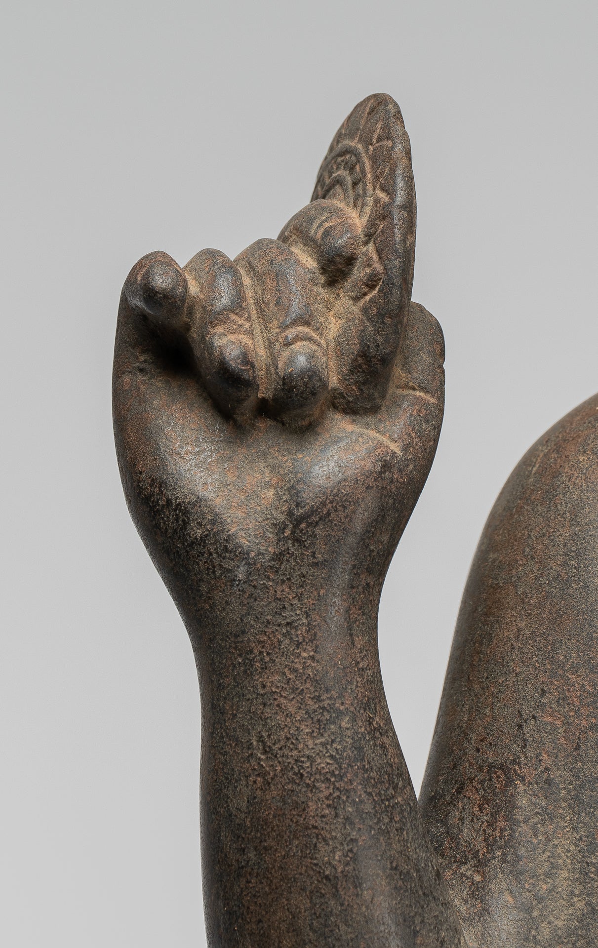 Vishnu - Antique Khmer Style Stone Koh Ker Standing Vishnu Statue - 52cm/21"