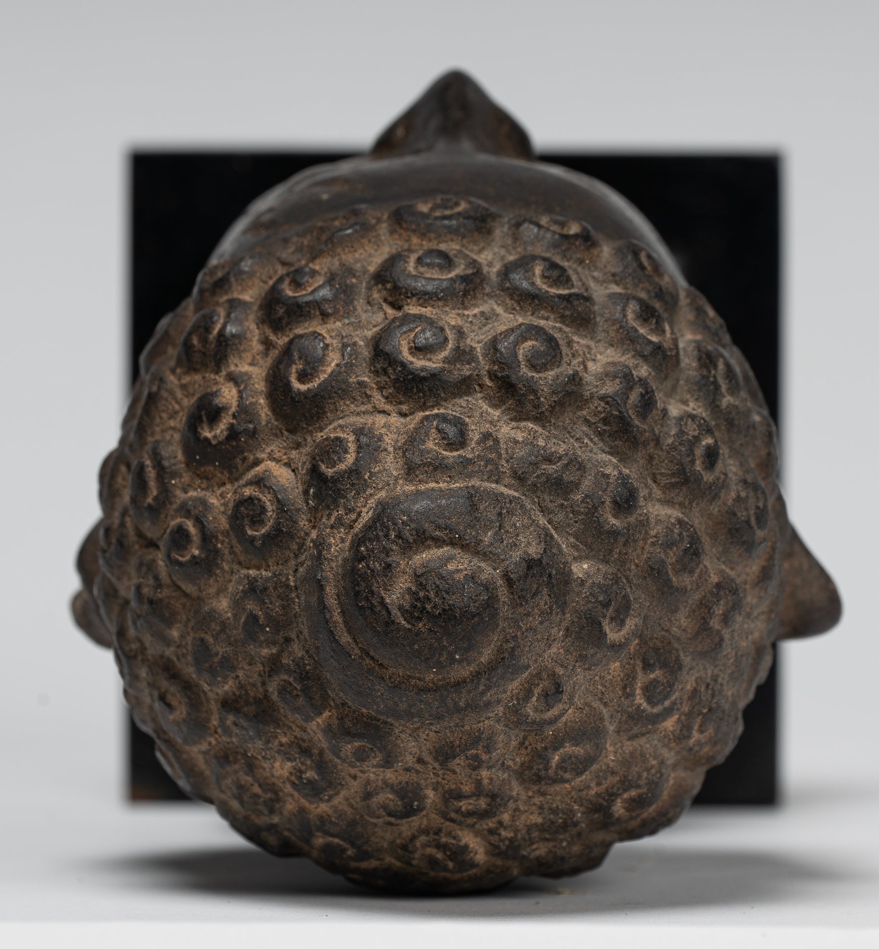 Buddha Statue - Antique Dvaravati Style Thai Stone Buddha Head Statue - 22cm/9"