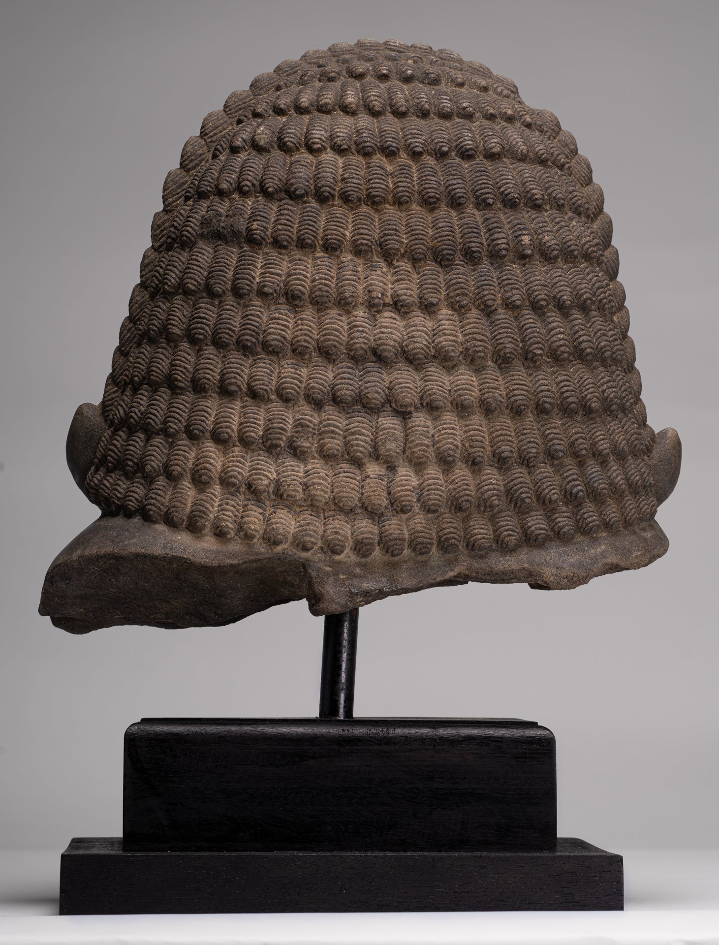 Guardian Statue - Antique Khmer Stone Angkor Wat Style Yaksha Temple Guardian - 42cm / 17"