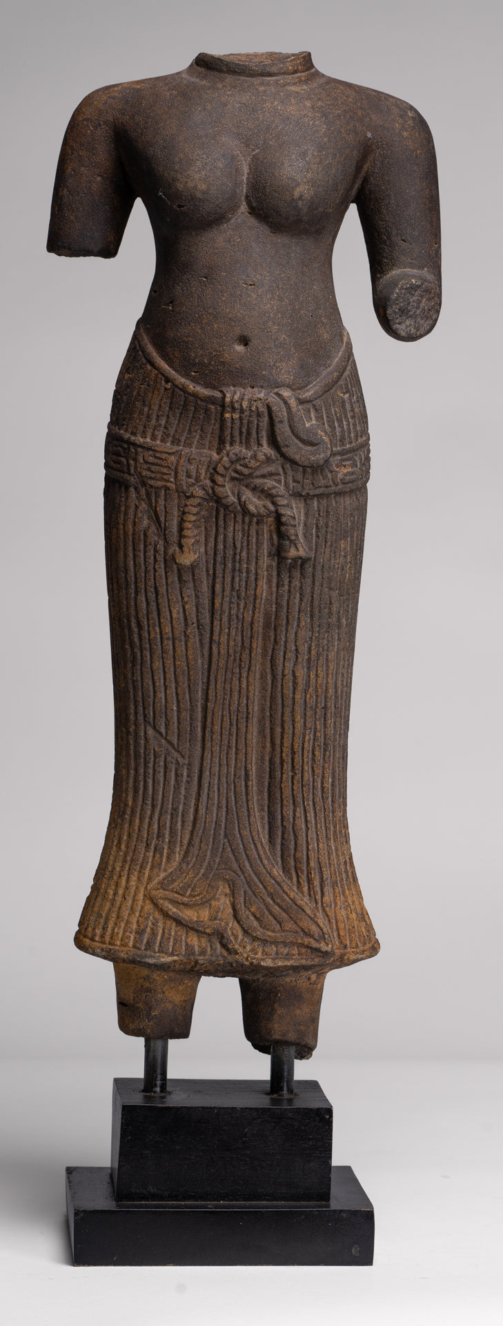 Lakshmi Statue - Antique Baphuon Style Stone Lakshmi / Devi Consort of Vishnu Torso - 57cm/23"