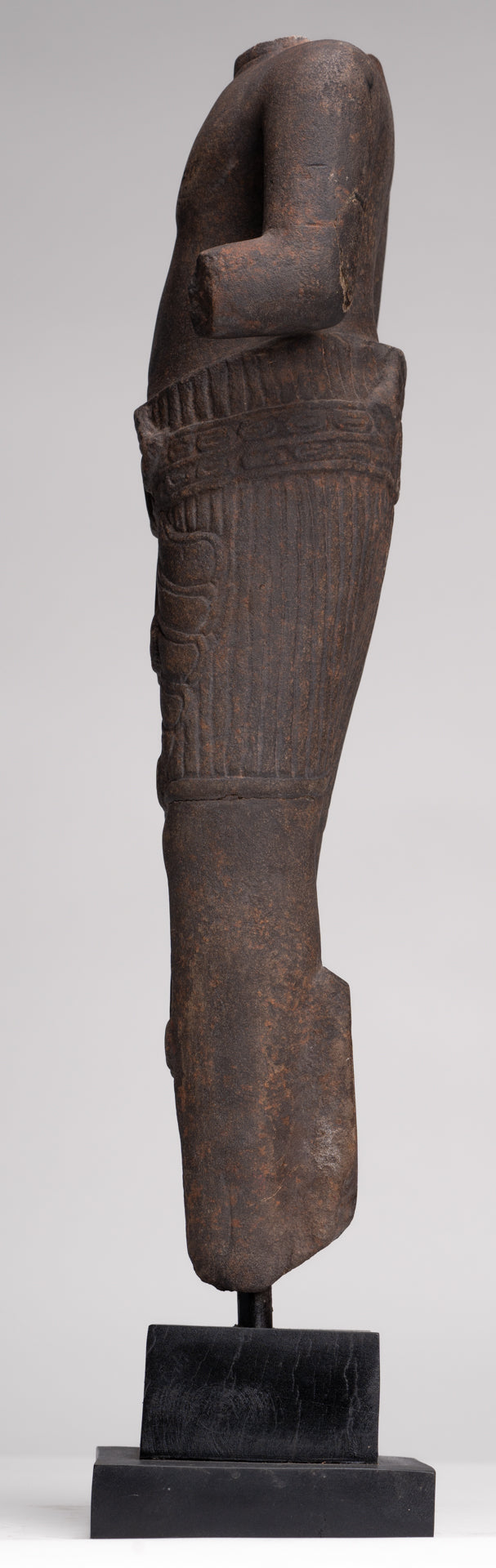 Male Statue - Antique Stone Angkor Wat Style Male Deity Torso - 53cm / 21"