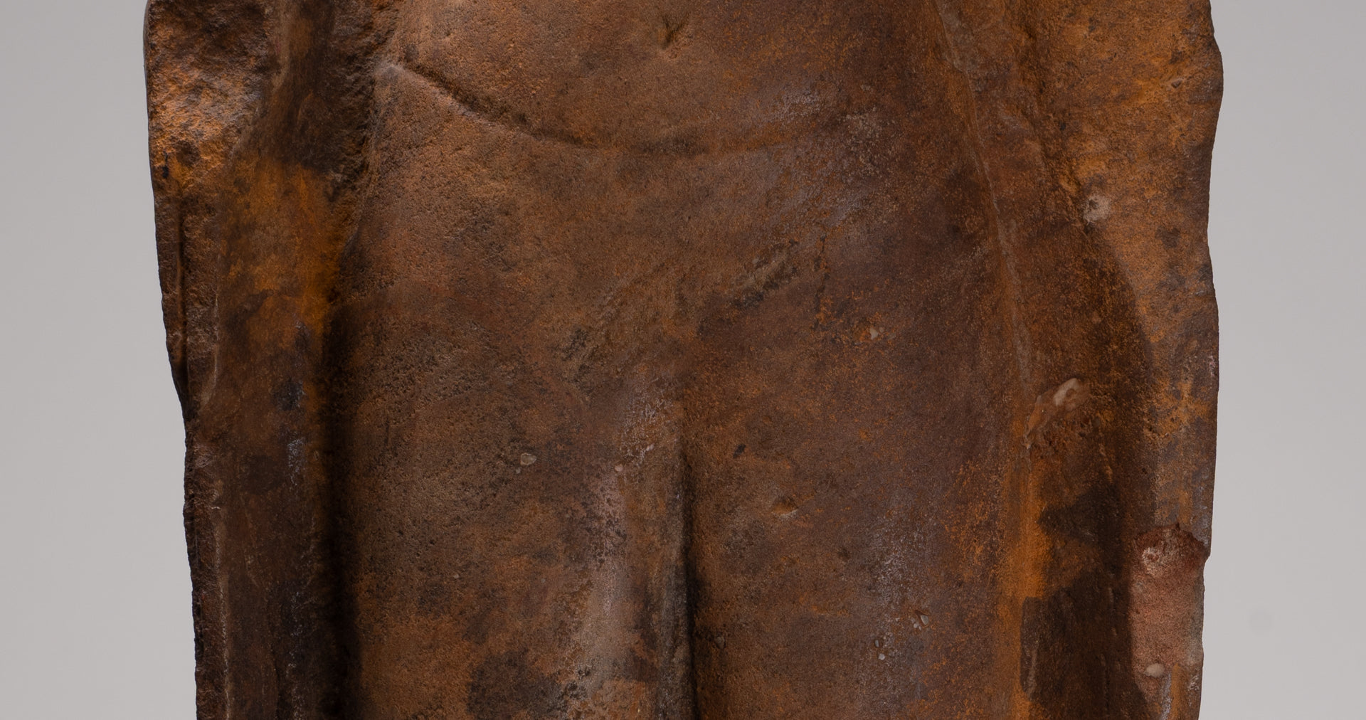Buddha Statue - Antique Thai Style Standing Stone Dvaravati Buddha (probably) Statue - 84cm/34" Tall