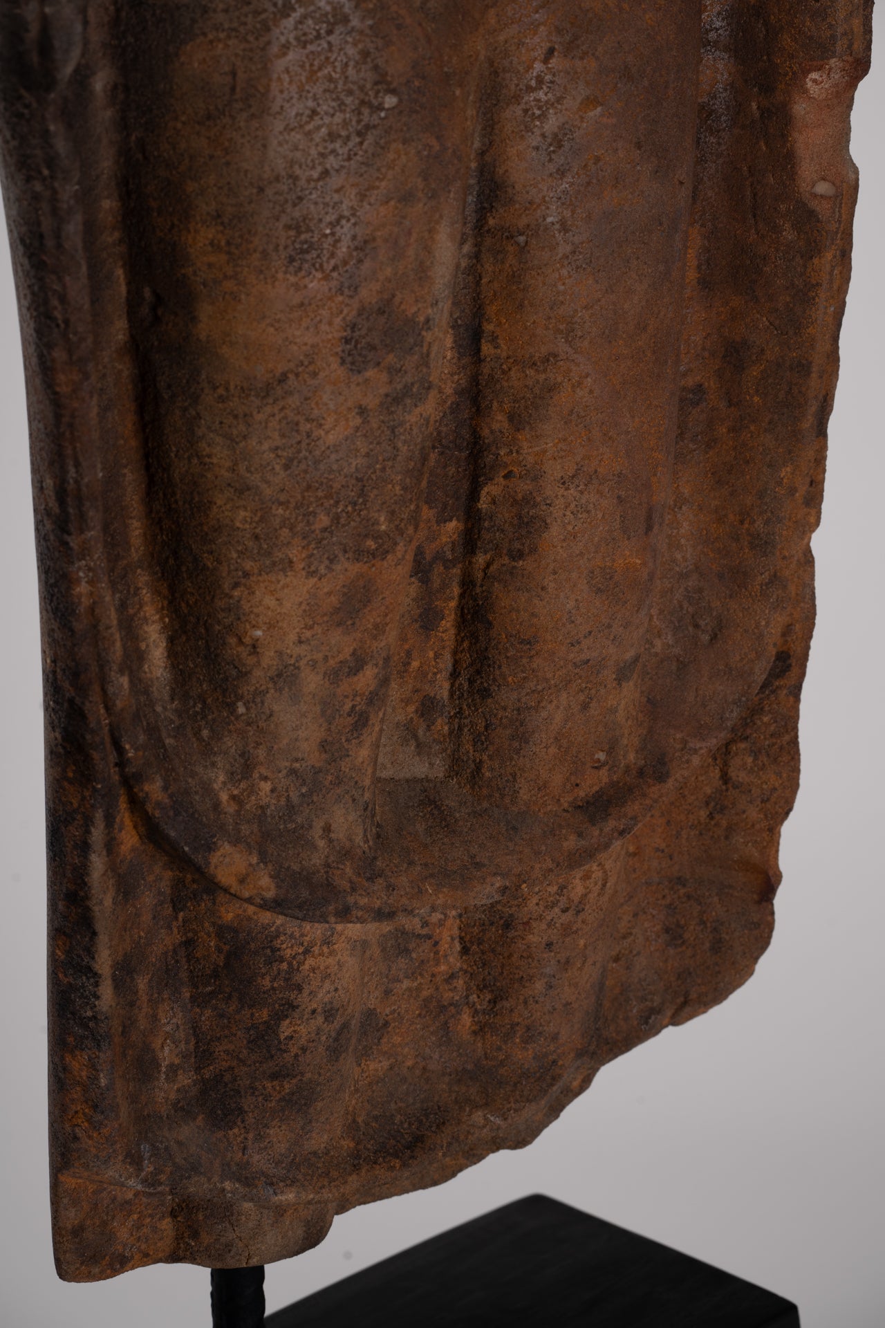 Buddha Statue - Antique Thai Style Standing Stone Dvaravati Buddha (probably) Statue - 84cm/34" Tall