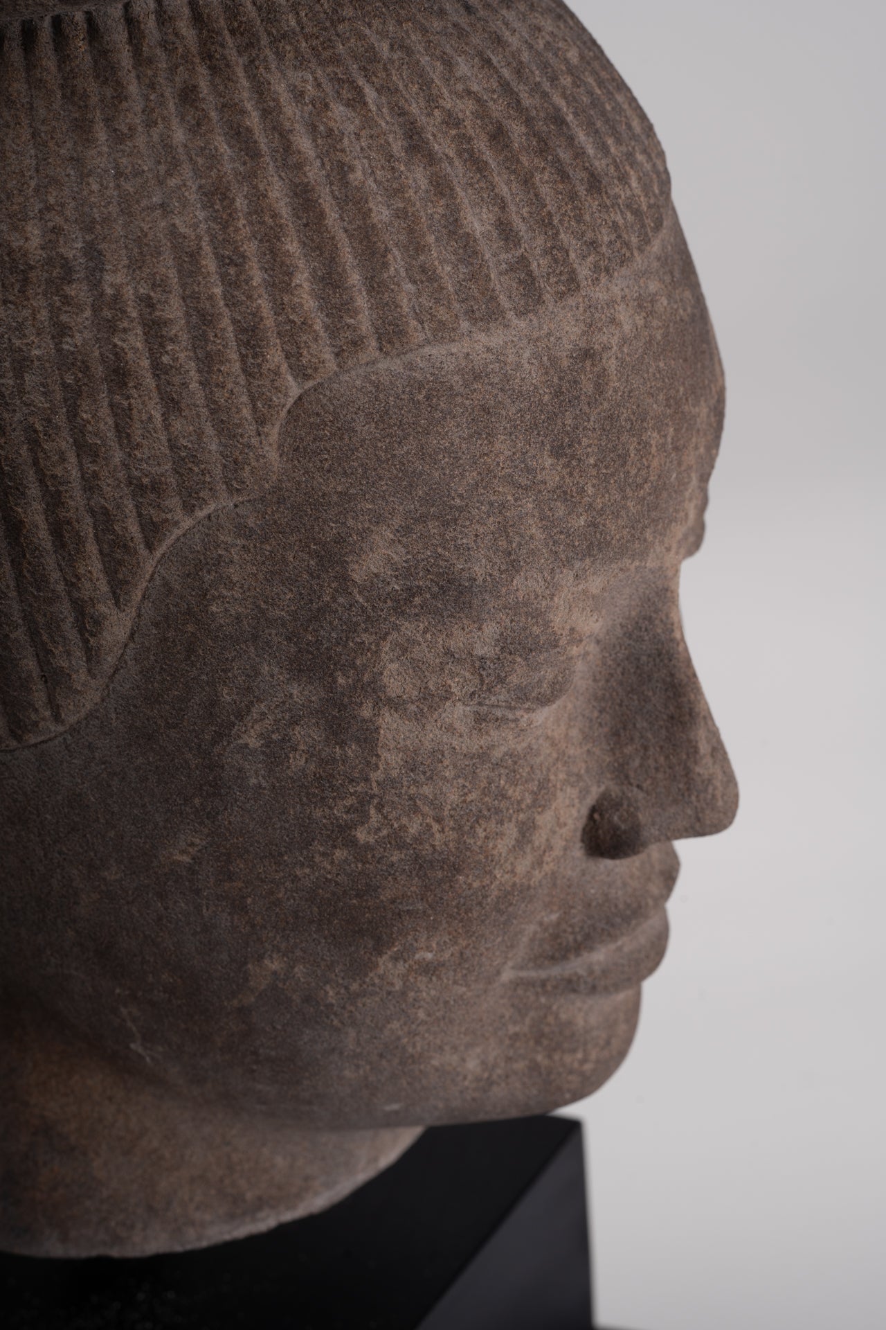 Female Statue - Antique Khmer Style Female Head - 46cm/18"