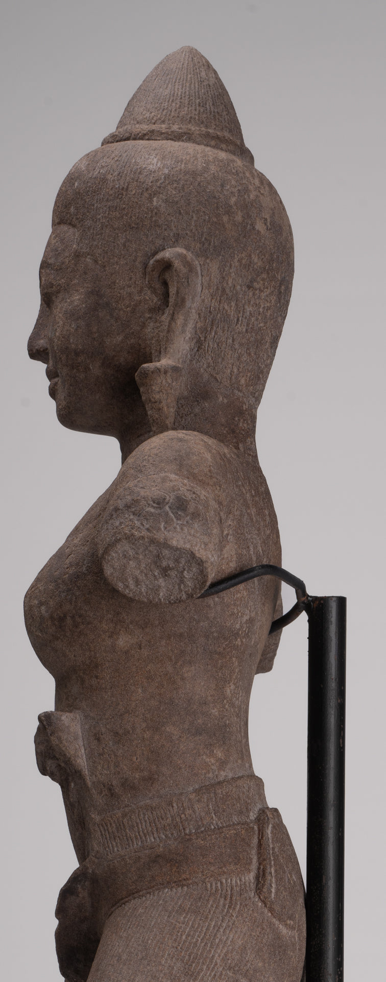 Apsara Statue - Antique Khmer Style Stone Angkor Wat Apsara or Angel Statue - 64cm/26"