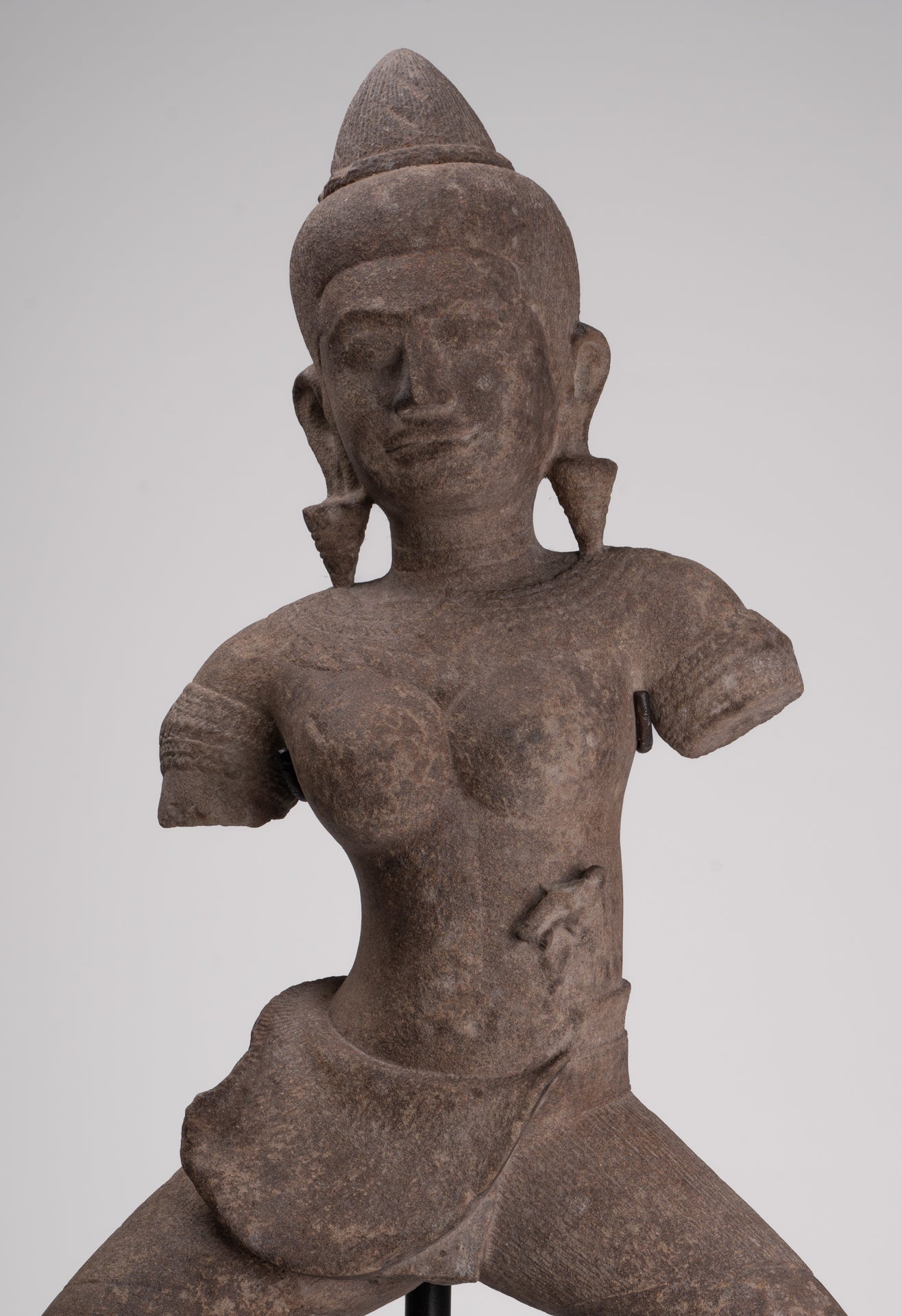 Apsara Statue - Antique Khmer Style Stone Angkor Wat Apsara or Angel Statue - 64cm/26"