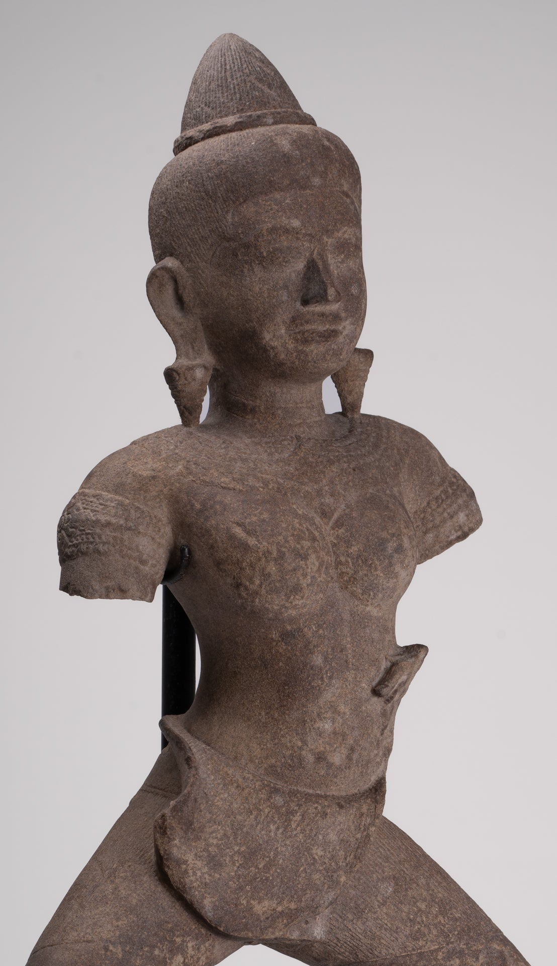 Apsara Statue - Antique Khmer Style Stone Angkor Wat Apsara or Angel Statue - 64cm/26"