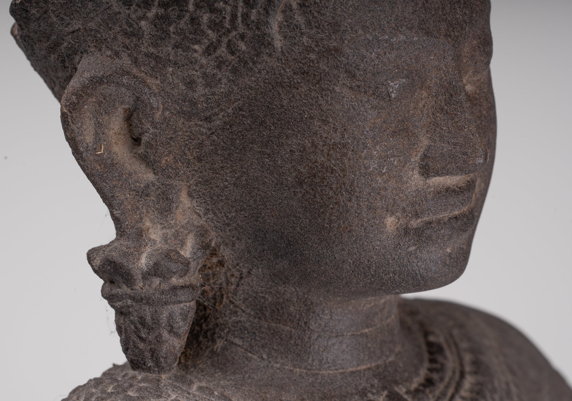 Apsara Statue - Antique Khmer Style Stone Angkor Apsara or Angel Statue - 58cm/23"