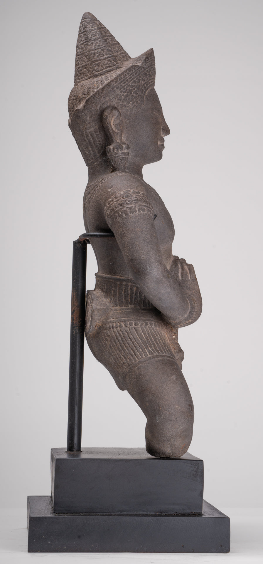 Apsara Statue - Antique Khmer Style Stone Angkor Apsara or Angel Statue - 58cm/23"