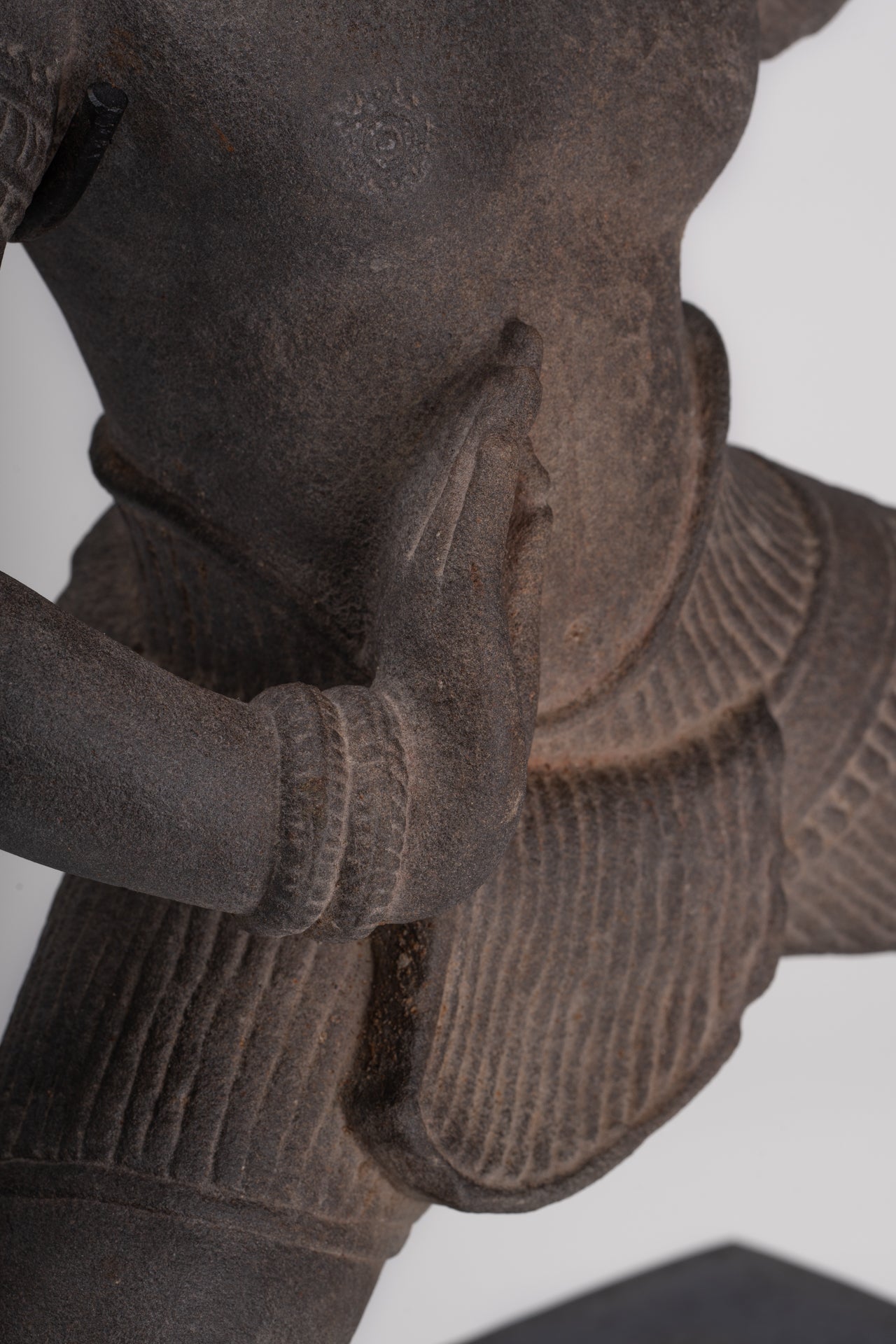 Apsara Statue - Antique Khmer Style Stone Angkor Apsara or Angel Statue - 58cm/23"