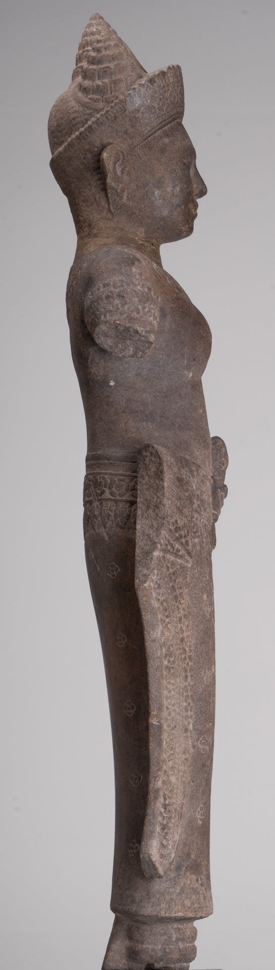 Apsara Statue - Antique Khmer Style Stone Angkor Wat Apsara or Angel Statue - 74cm/30"