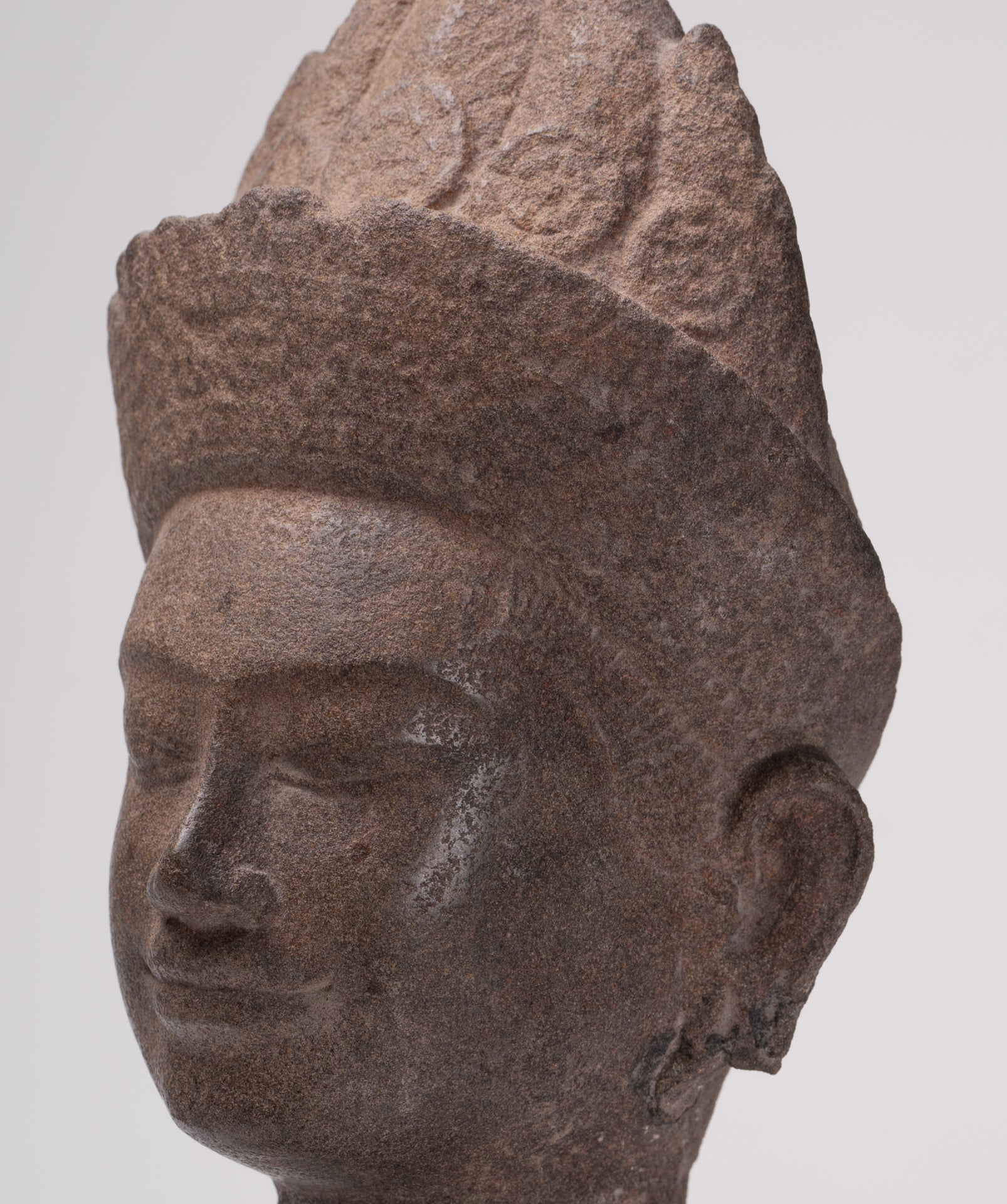 Apsara Statue - Antique Khmer Style Stone Angkor Wat Apsara or Angel Statue - 27cm/11"