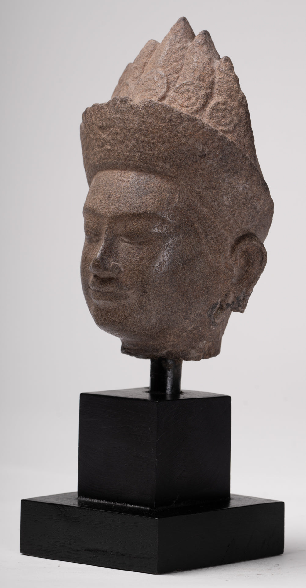 Apsara Statue - Antique Khmer Style Stone Angkor Wat Apsara or Angel Statue - 27cm/11"