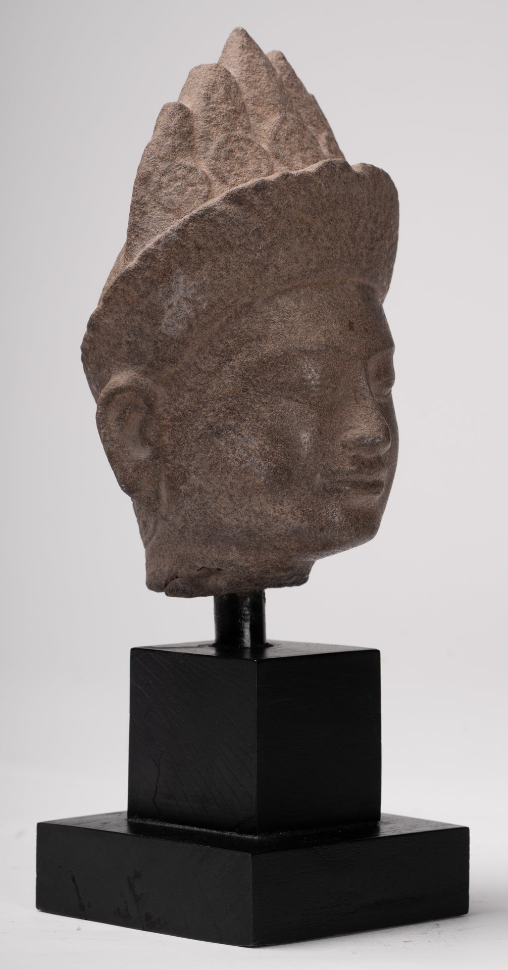 Apsara Statue - Antique Khmer Style Stone Angkor Wat Apsara or Angel Statue - 27cm/11"