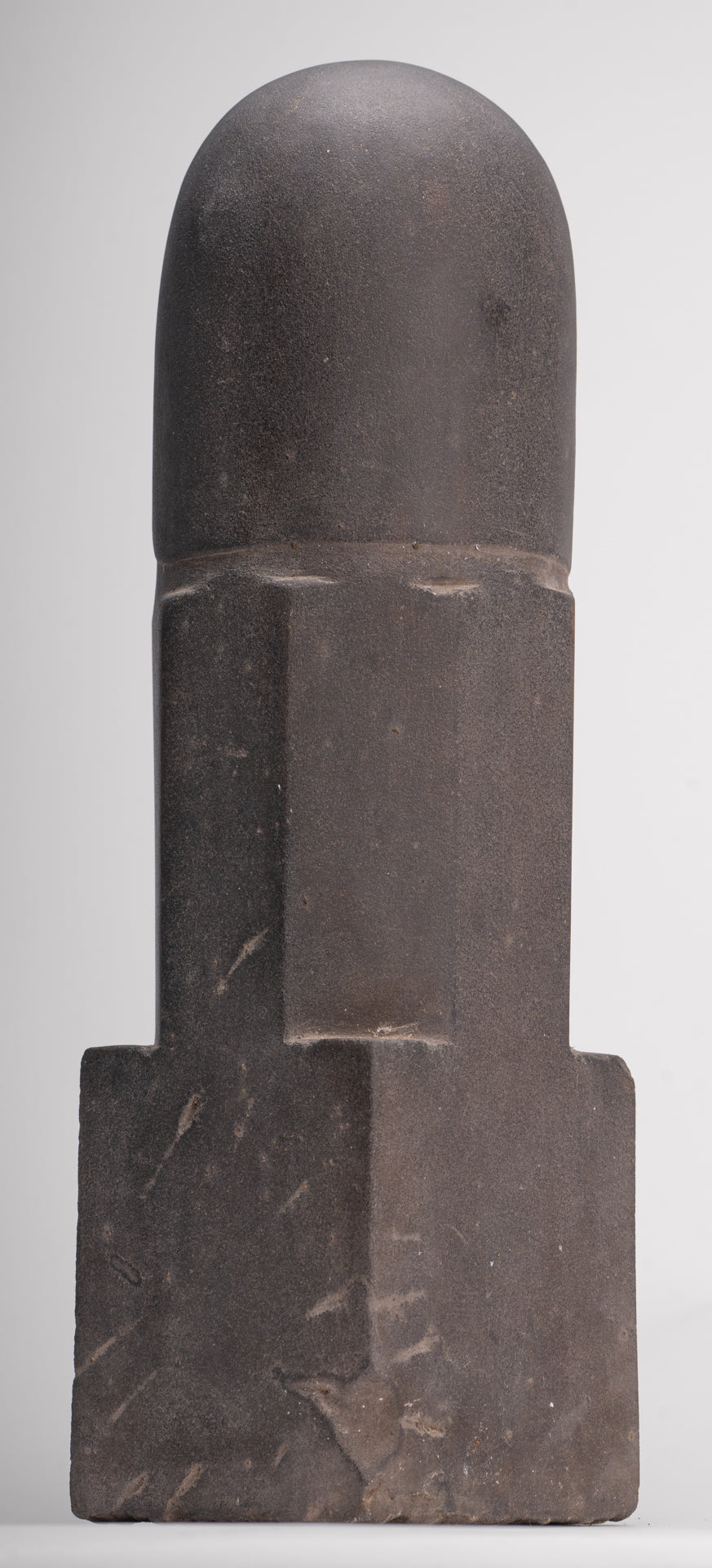 Antique Khmer Style Stone Shiva Mukhalinga Linga / Lingnum - 44cm/18"