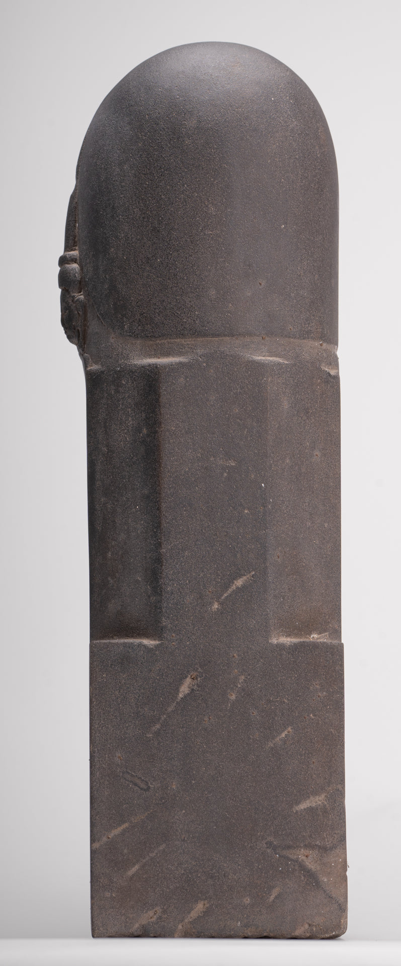 Antique Khmer Style Stone Shiva Mukhalinga Linga / Lingnum - 44cm/18"