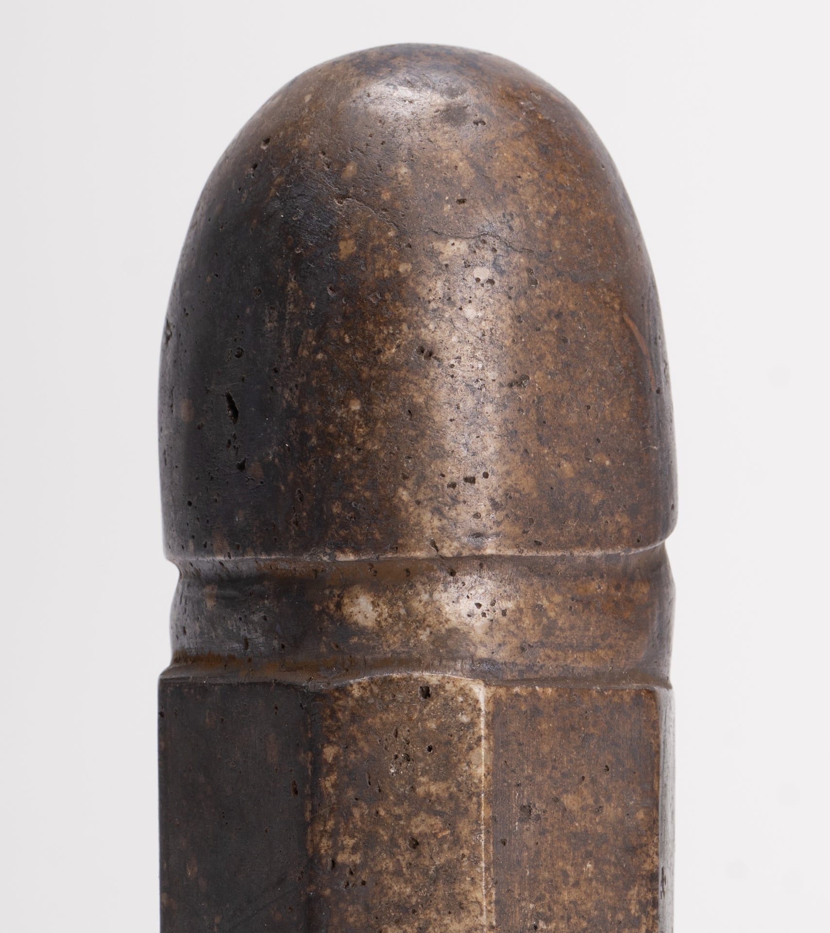 Antique Khmer Style Stone Shiva Mukhalinga Linga / Lingnum - 16cm/6"