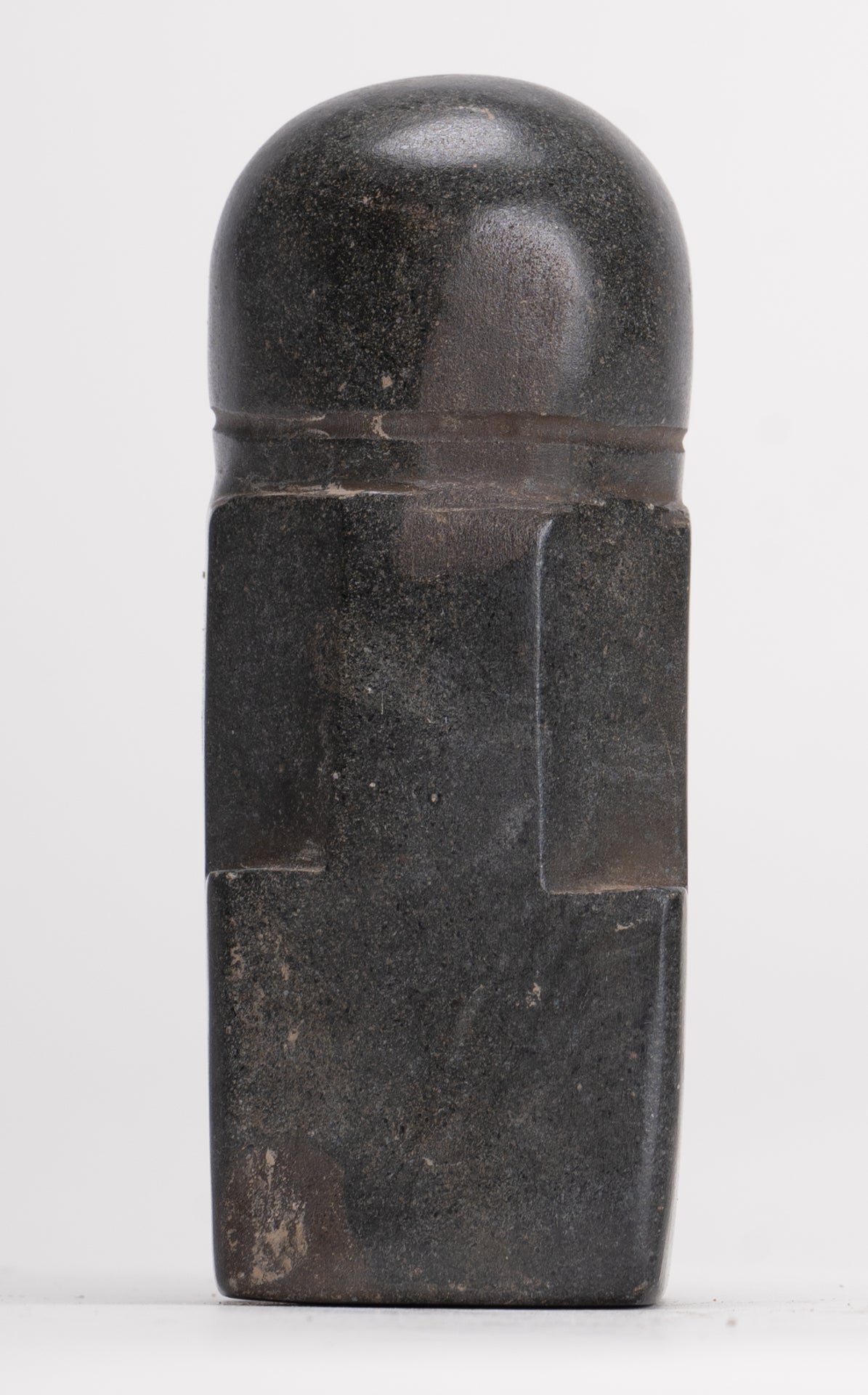 Antique Khmer Style Stone Shiva Mukhalinga Linga / Lingnum - 9cm/4"