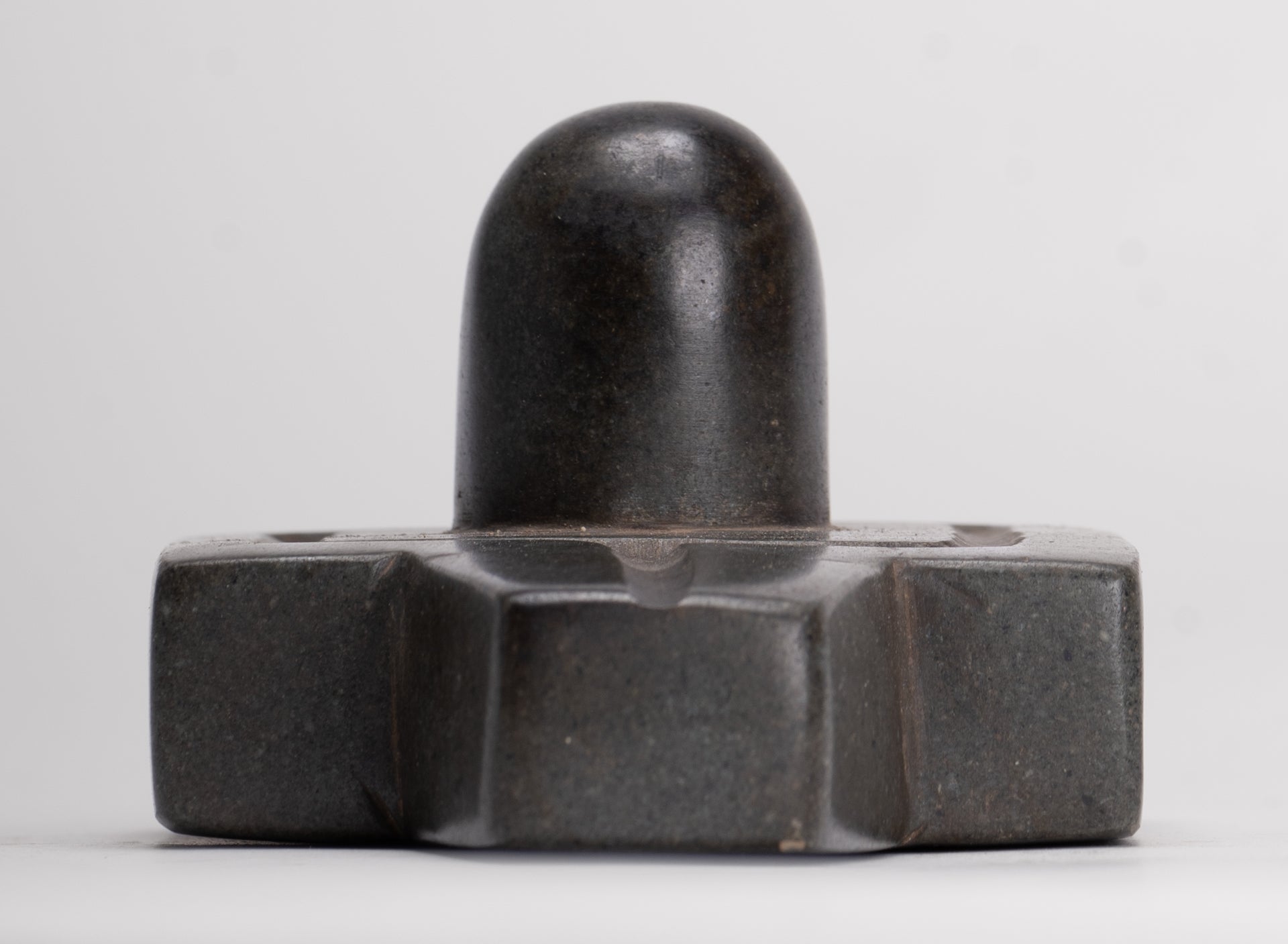 Linga Statue - Antique Khmer Style Two Piece Stone Linga / Lingnum & Yoni - 12cm/5"