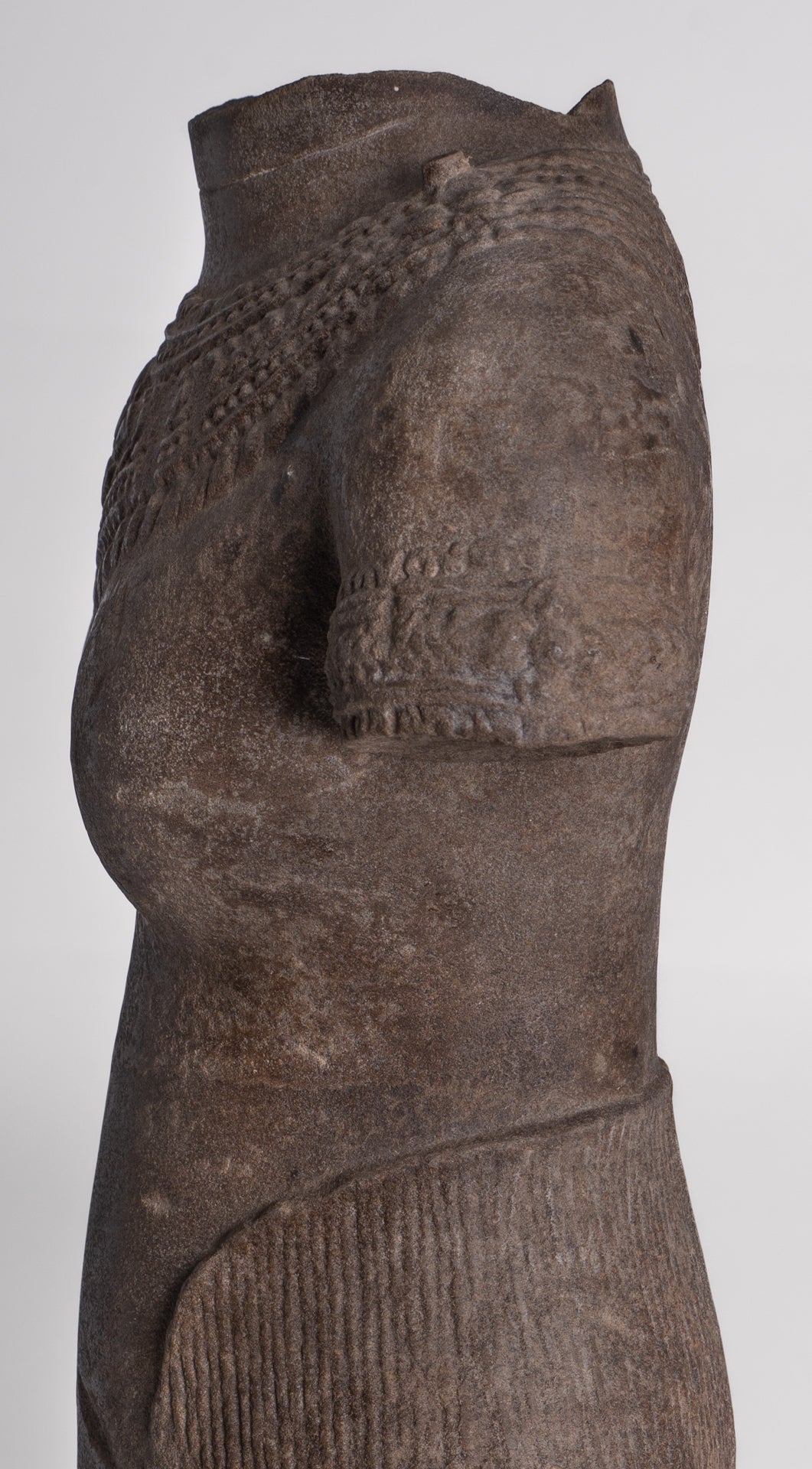 Lakshmi Statue - Antique Baphuon Style Stone Lakshmi / Devi Consort of Vishnu Torso - 58cm/23"