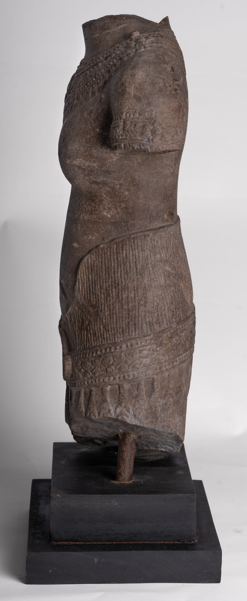 Lakshmi Statue - Antique Baphuon Style Stone Lakshmi / Devi Consort of Vishnu Torso - 58cm/23"