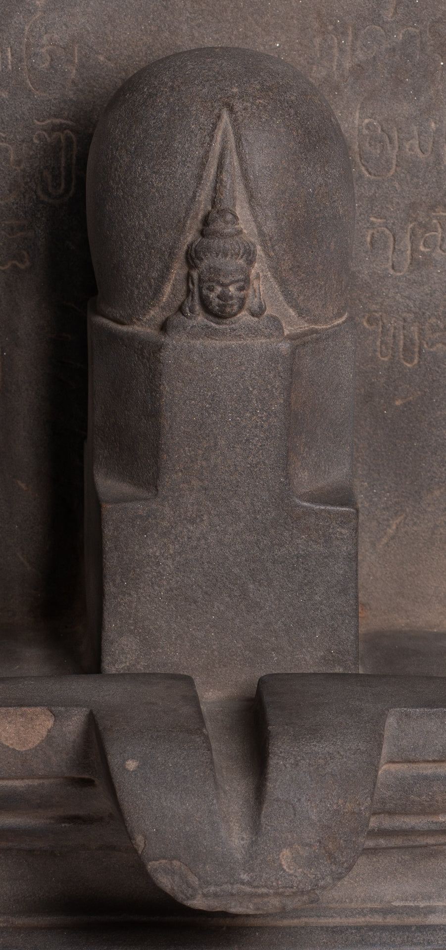 Stone Linga - Antique Khmer Style Sandstone Shiva Linga / Lingnum & Yoni - 57cm/23"