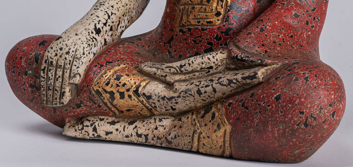 Estatua de Buda - Estatua de Buda de la Madera de Madera Asia ASIA ASIA ASIA ASIA - 34cm/14 "